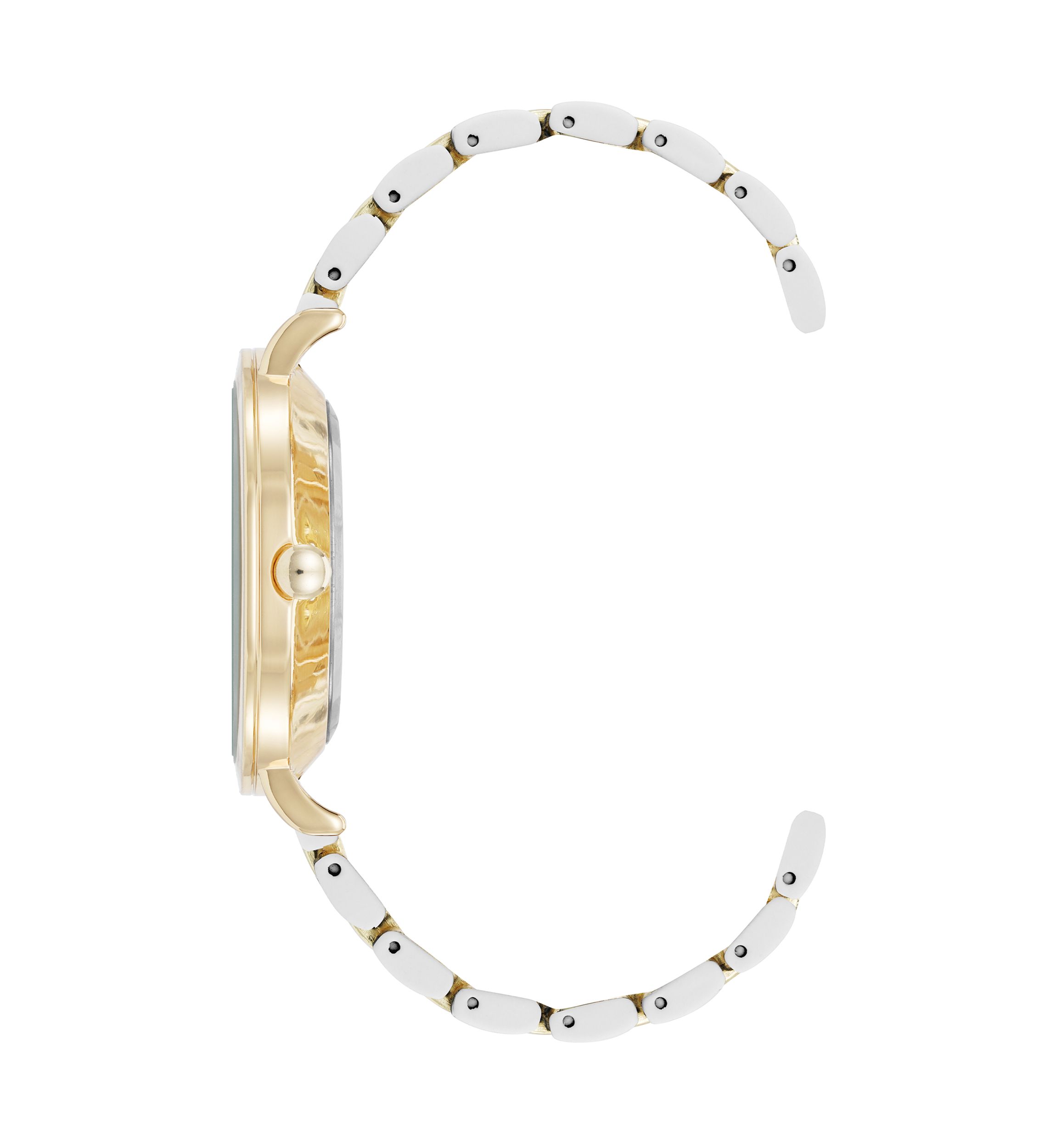 Quartz Silicone and Gold-Tone Metal Alloy Watch