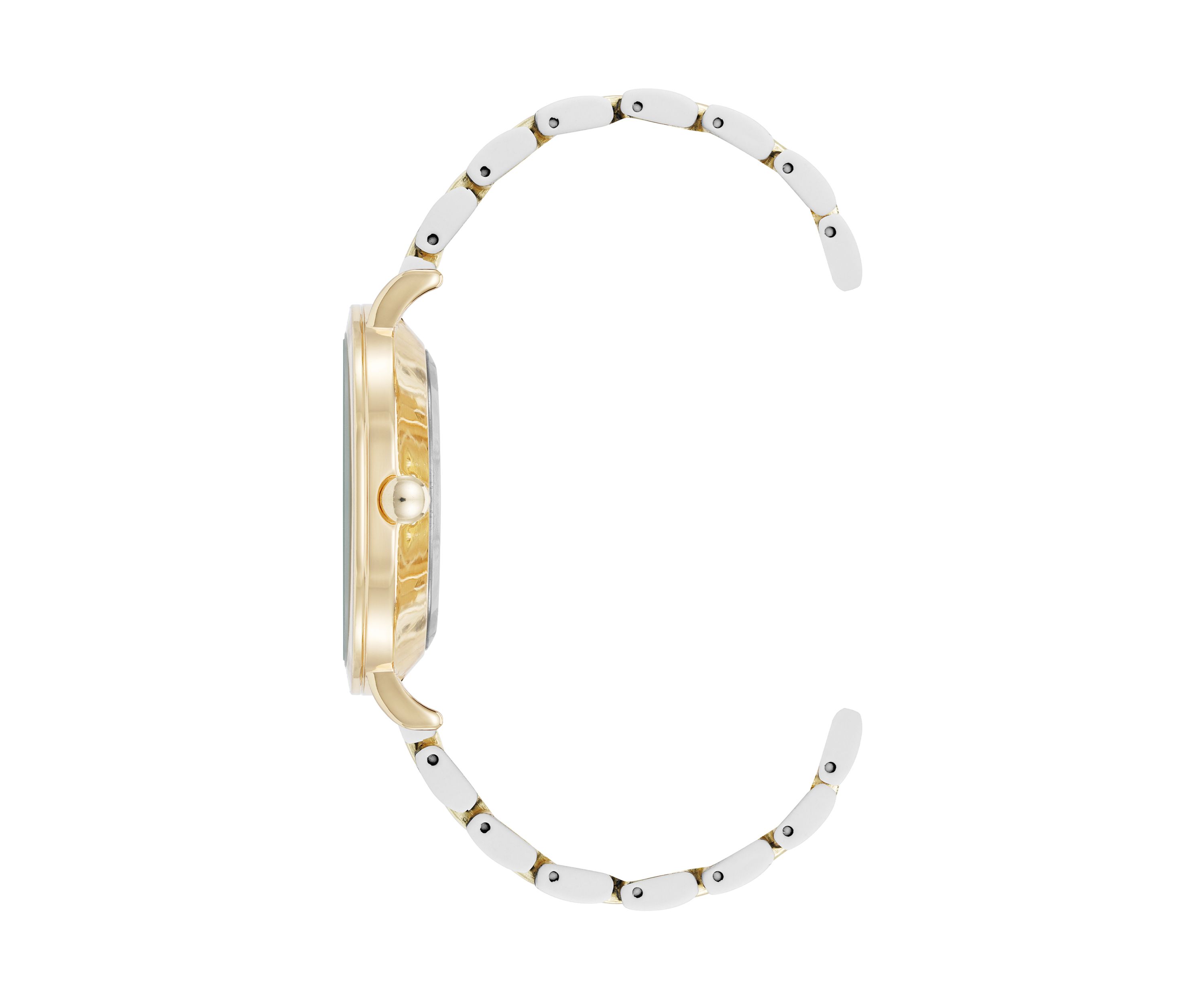 Quartz Silicone and Gold-Tone Metal Alloy Watch