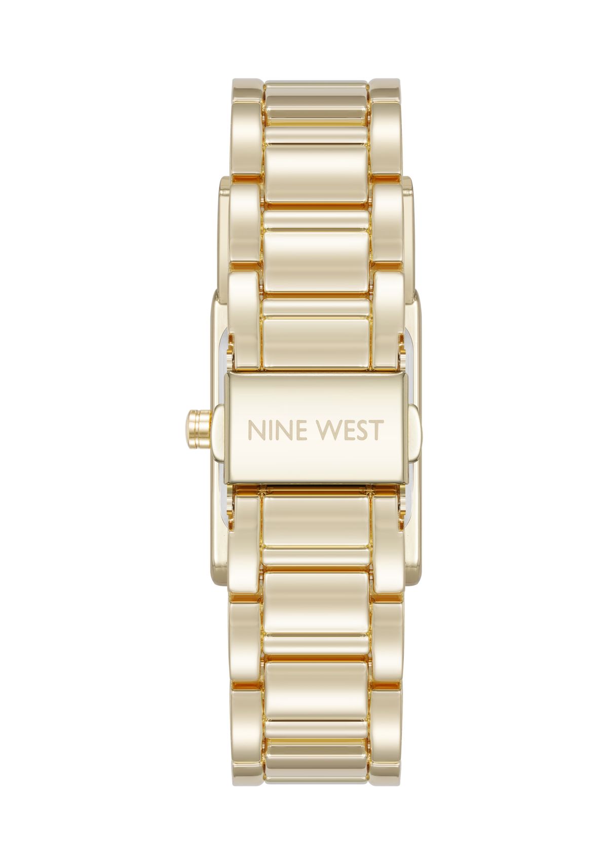 Quartz Everyday Rectangular Black and Gold Tone Metal Alloy Watch