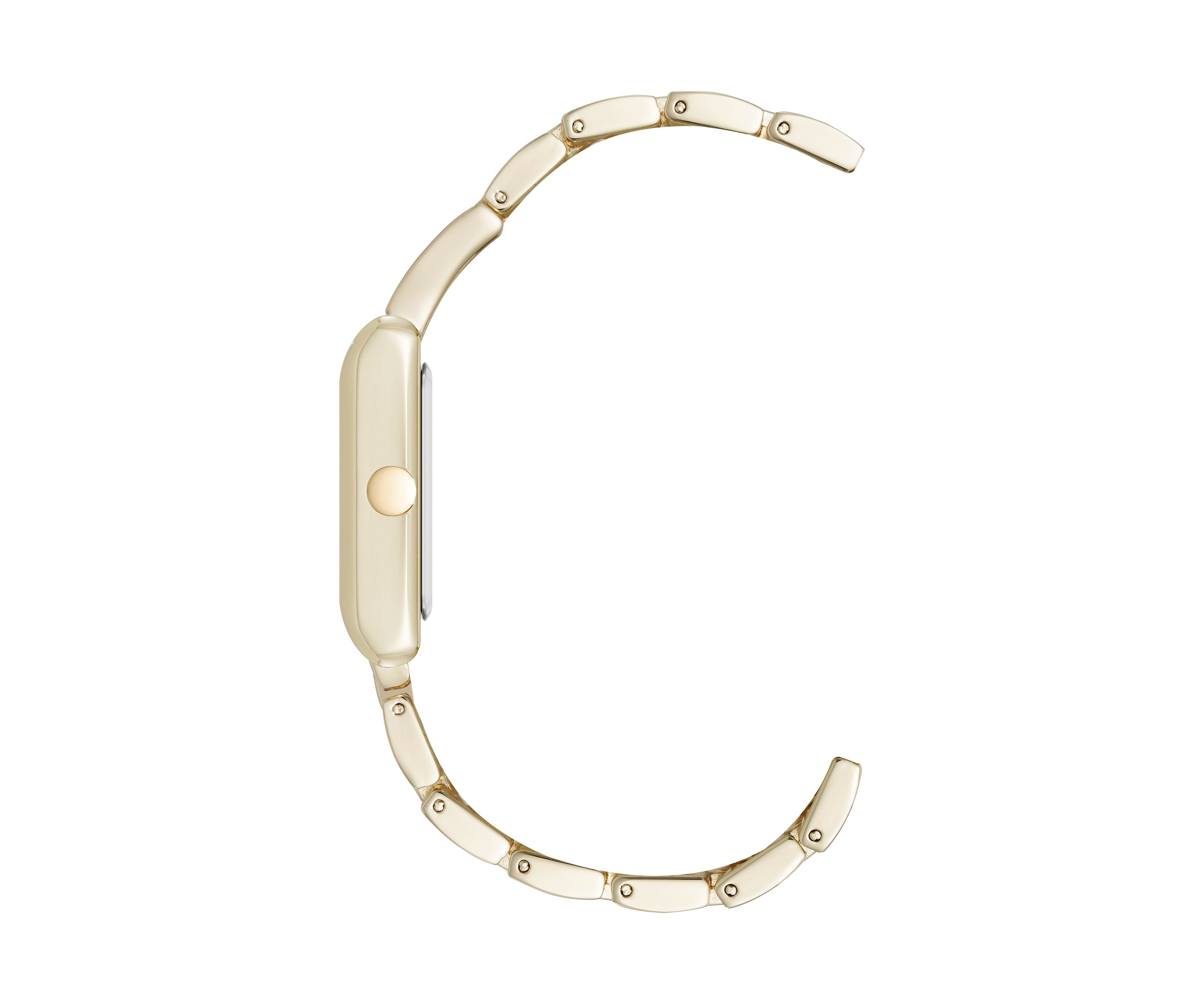 Quartz Everyday Rectangular Black and Gold Tone Metal Alloy Watch