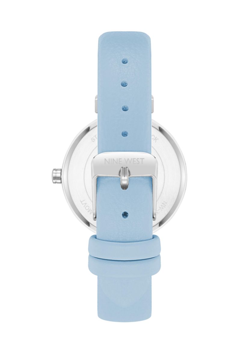 Quartz Boyfriend Metal and Polyurethane Leather Band Watch