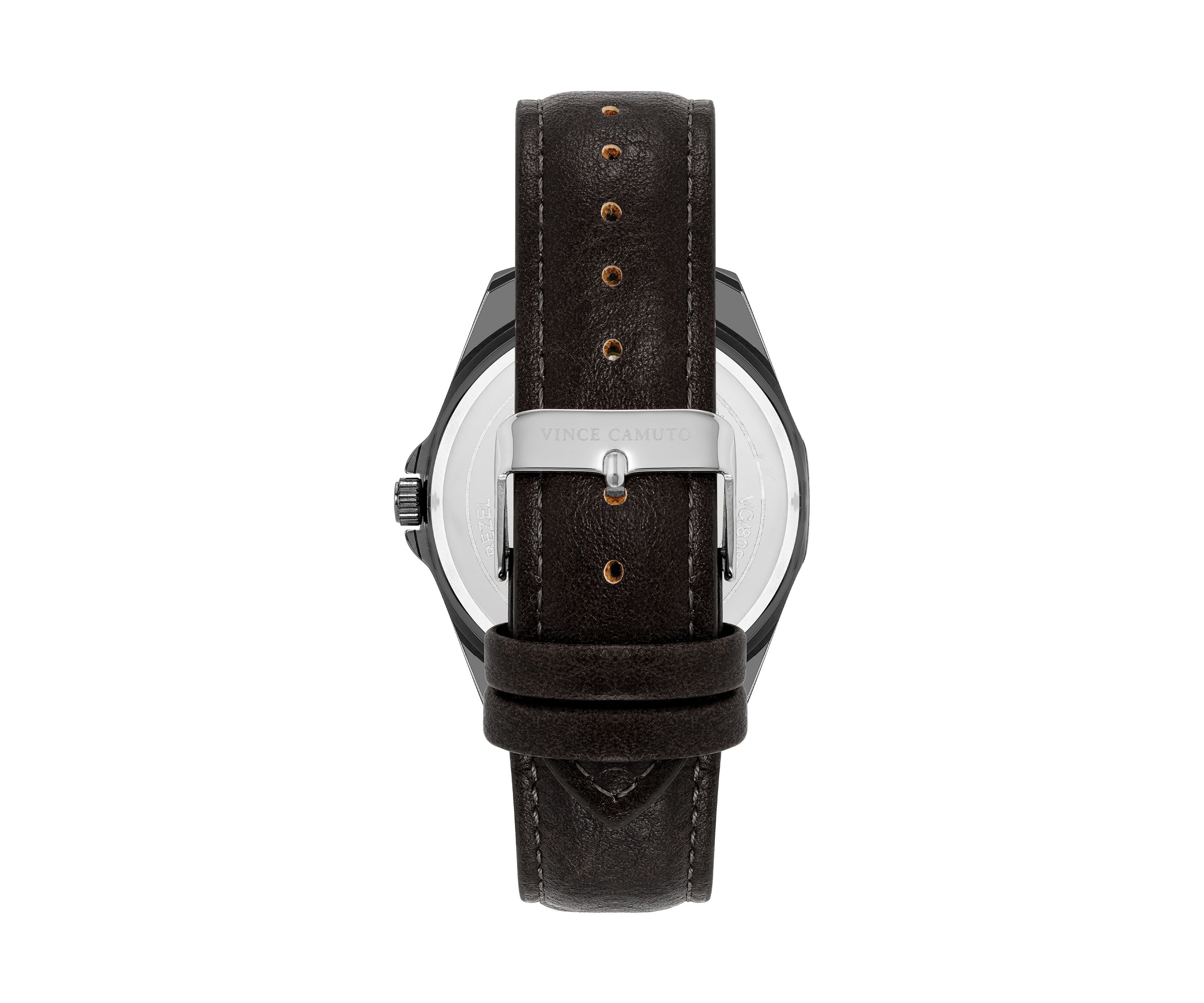 Quartz Essential Dark Brown Leather Band Watch