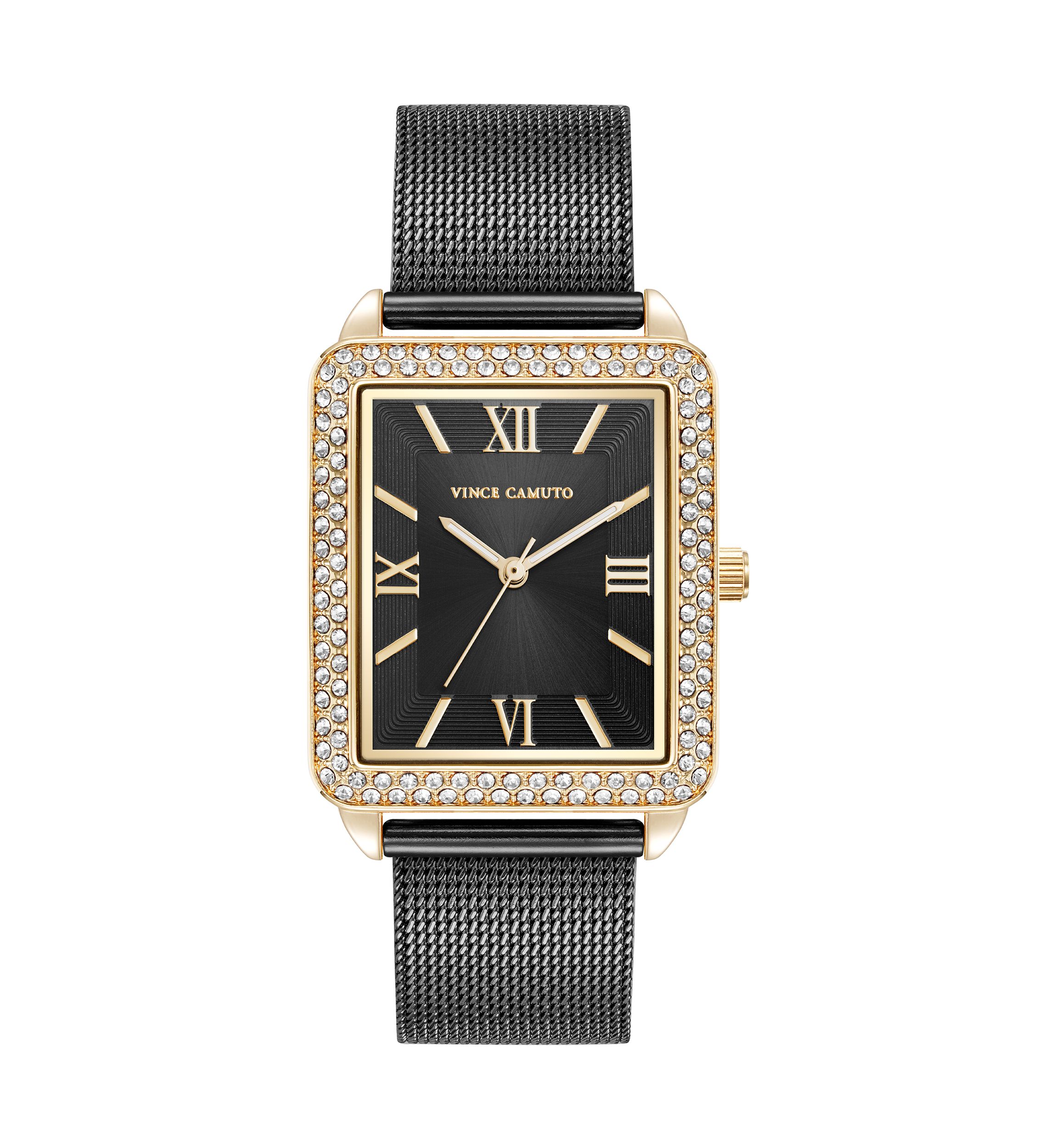 Vince Camuto Quartz Silver Tone Stainless Steel Mesh and  display picture 1