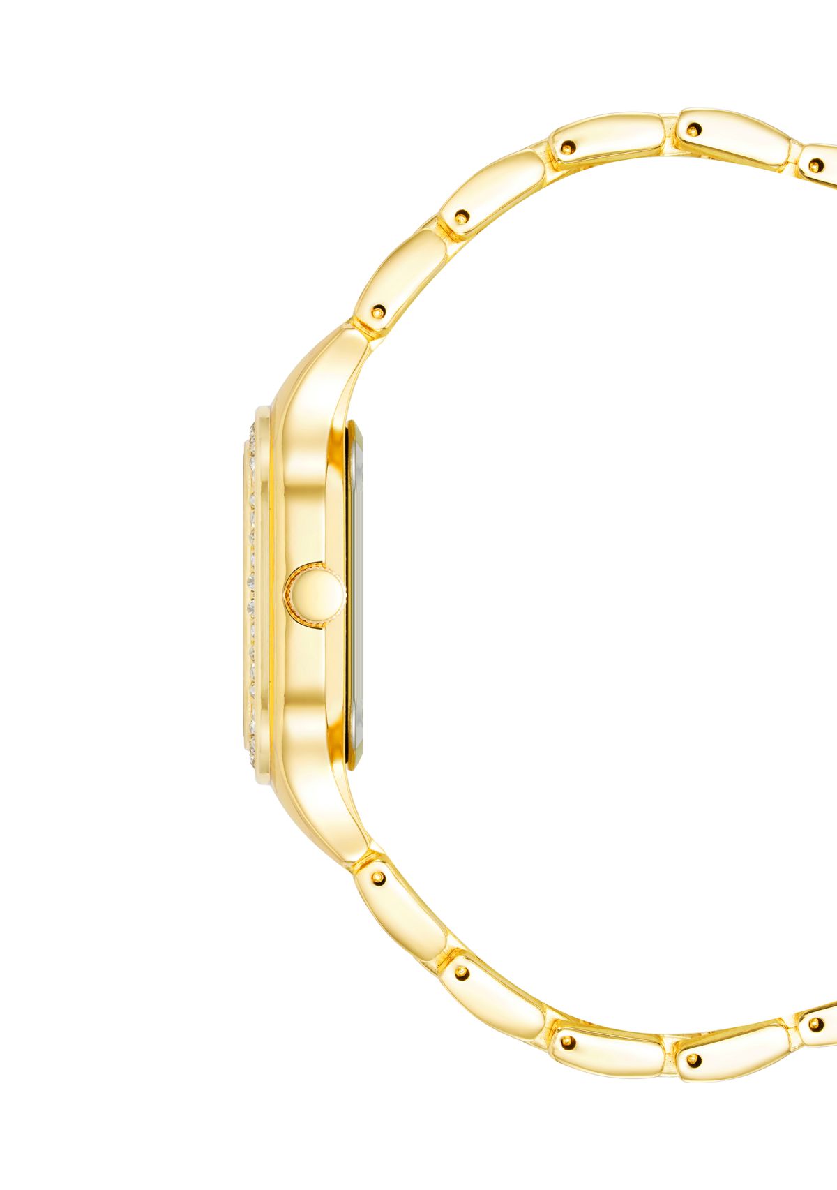 Gold Tone Mother of Pearl Glitz Watch