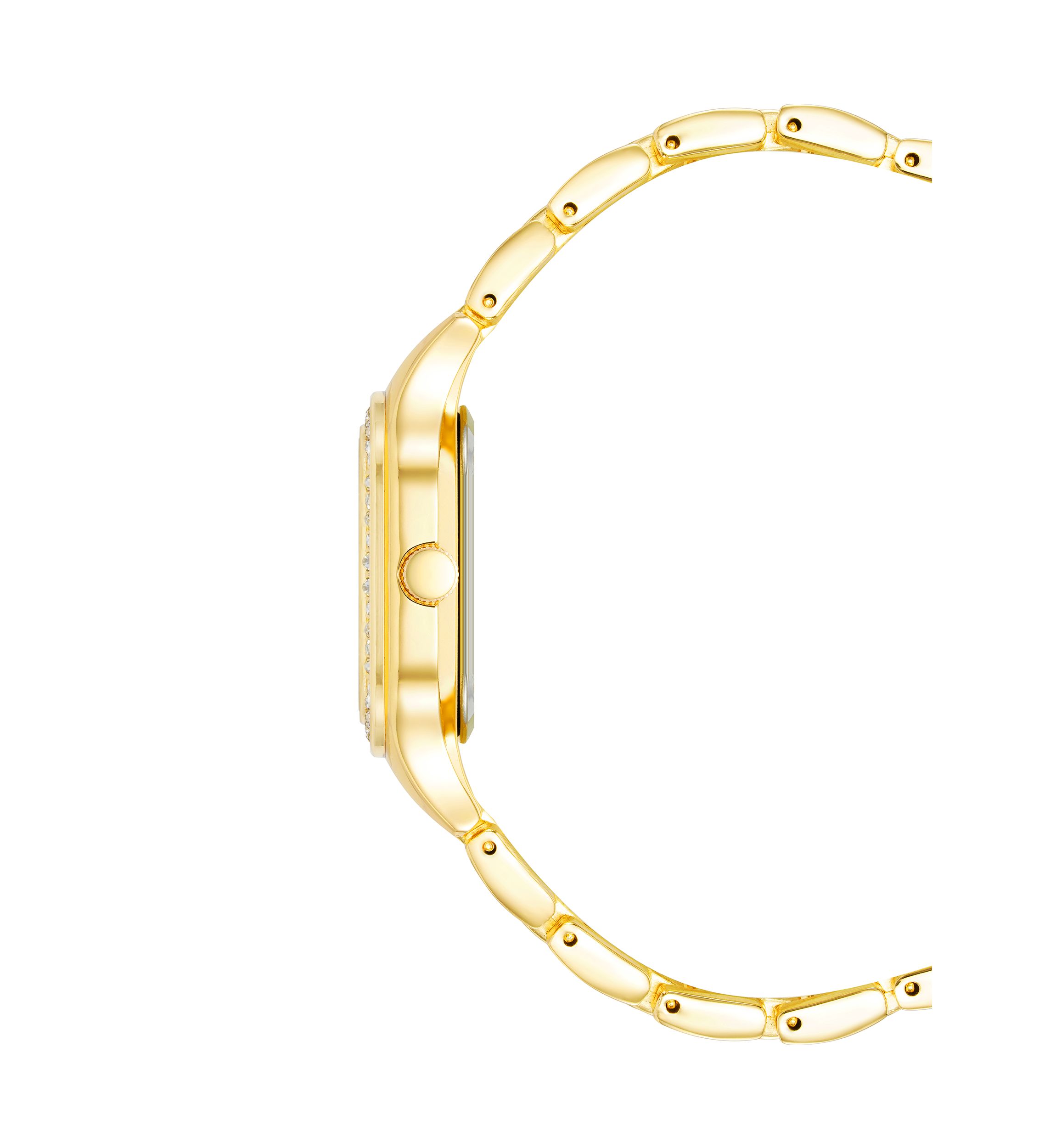 Gold Tone Mother of Pearl Glitz Watch
