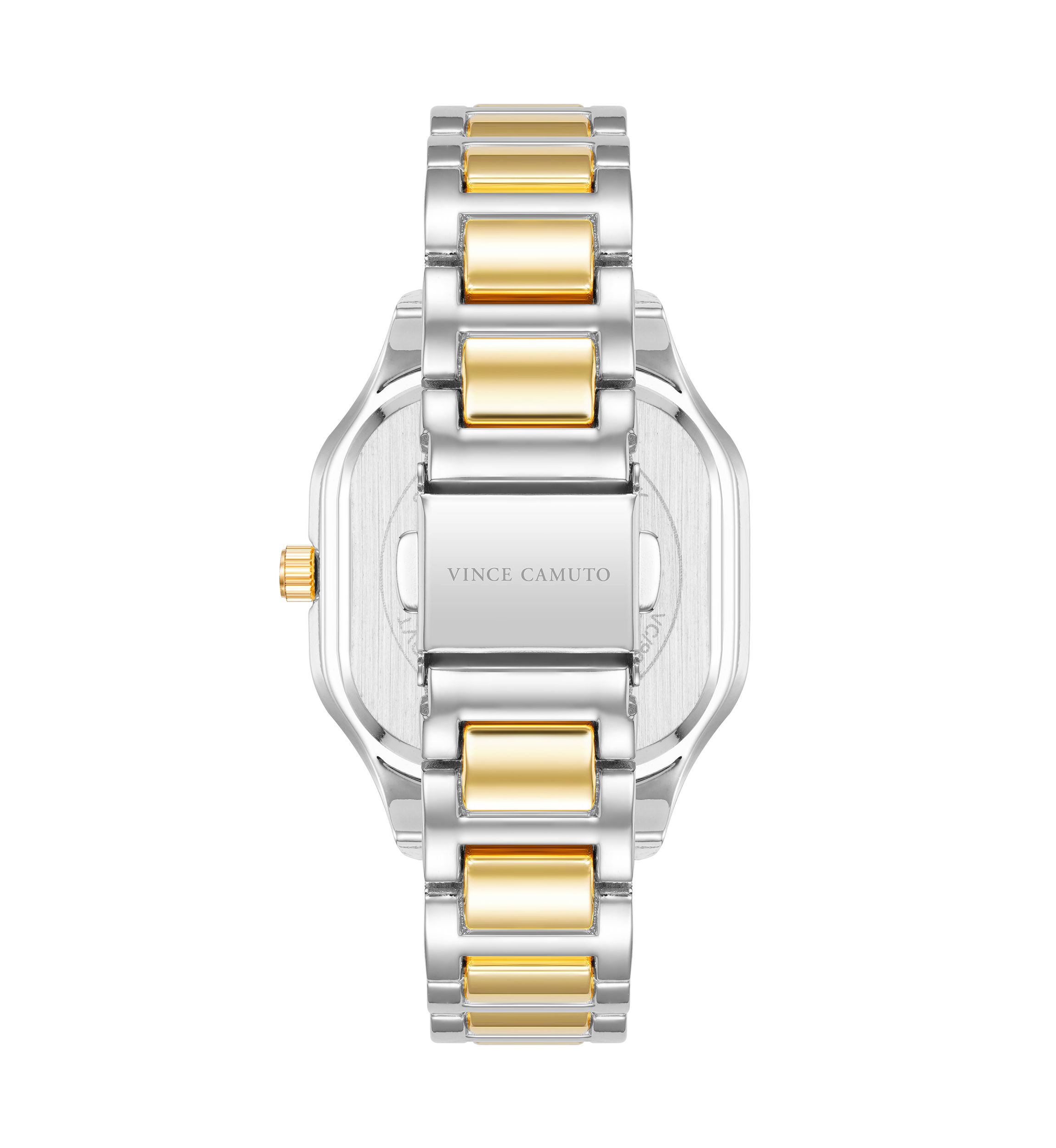  Two Tone Metal Band Watch with Crystal 
