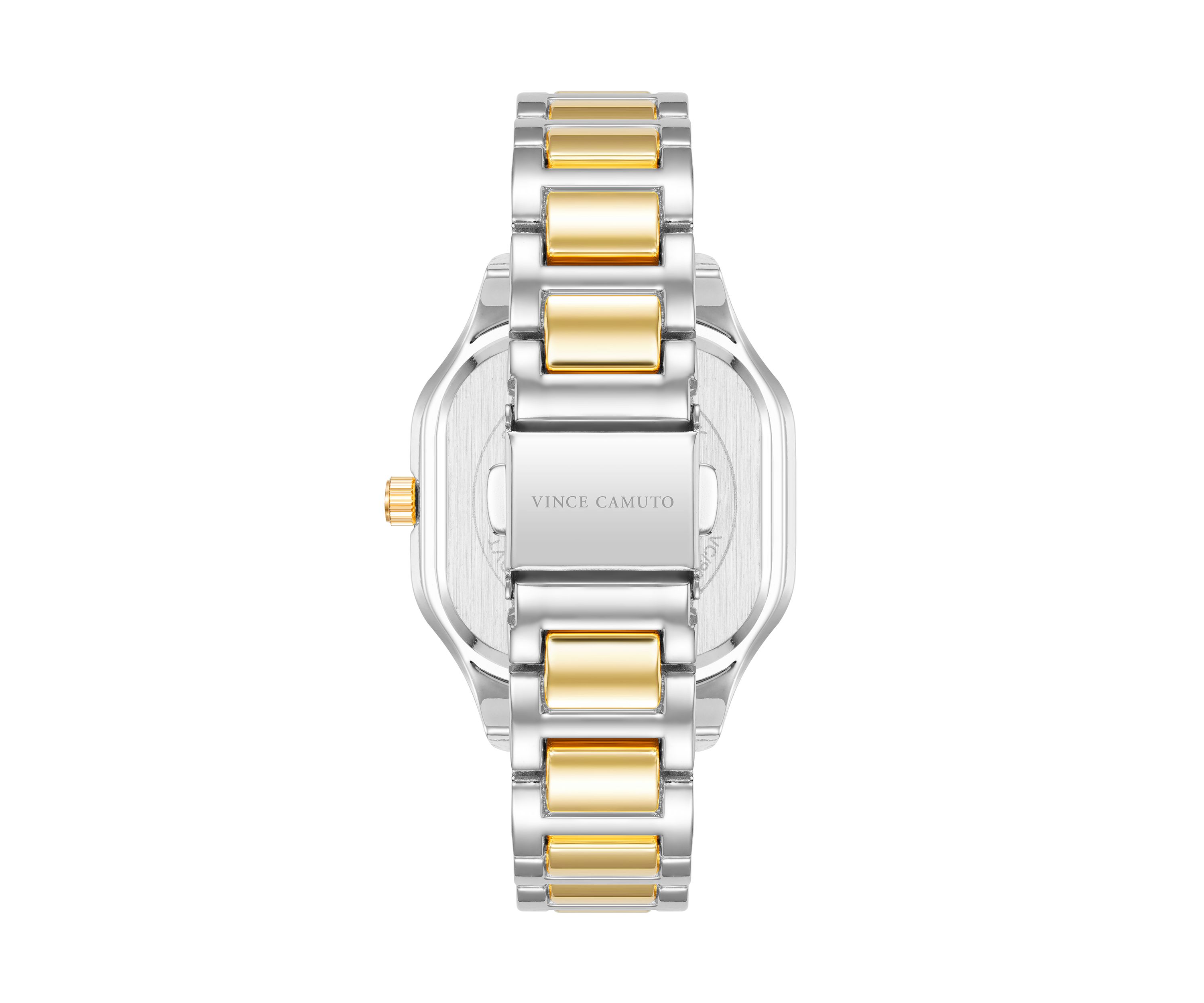 Two Tone Metal Band Watch with Crystal 