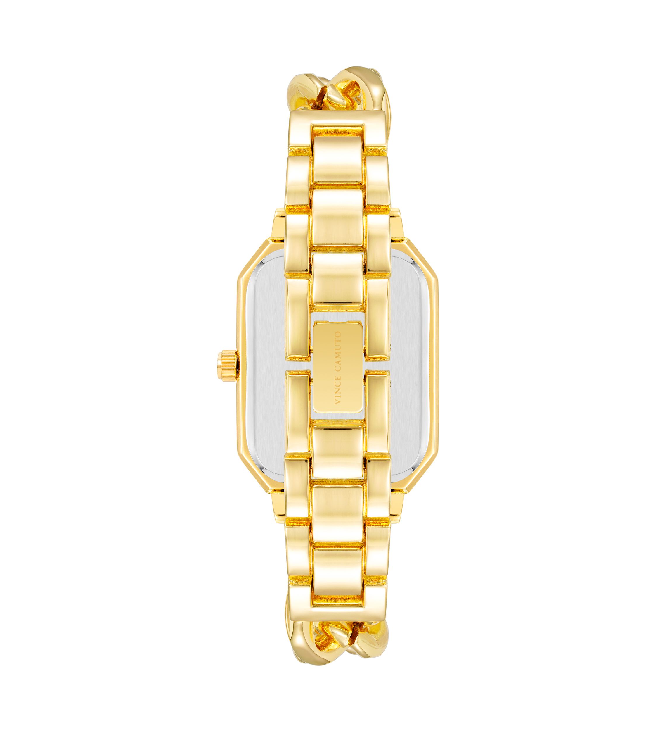 Gold Metal Chain Watch with Champagne Dial 