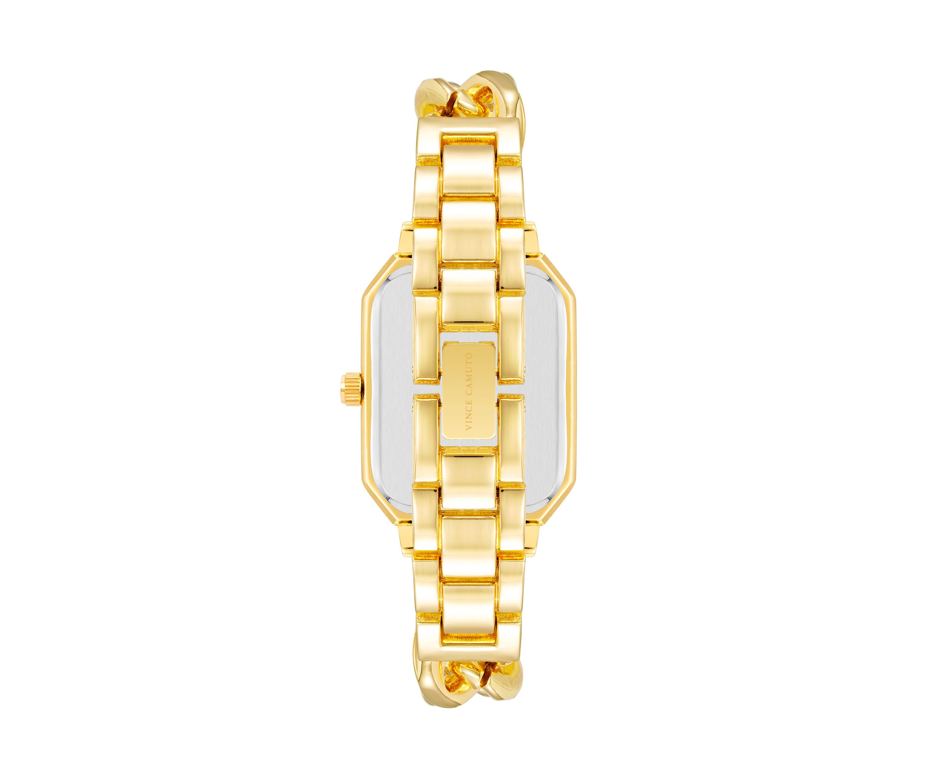 Gold Metal Chain Watch with Champagne Dial 