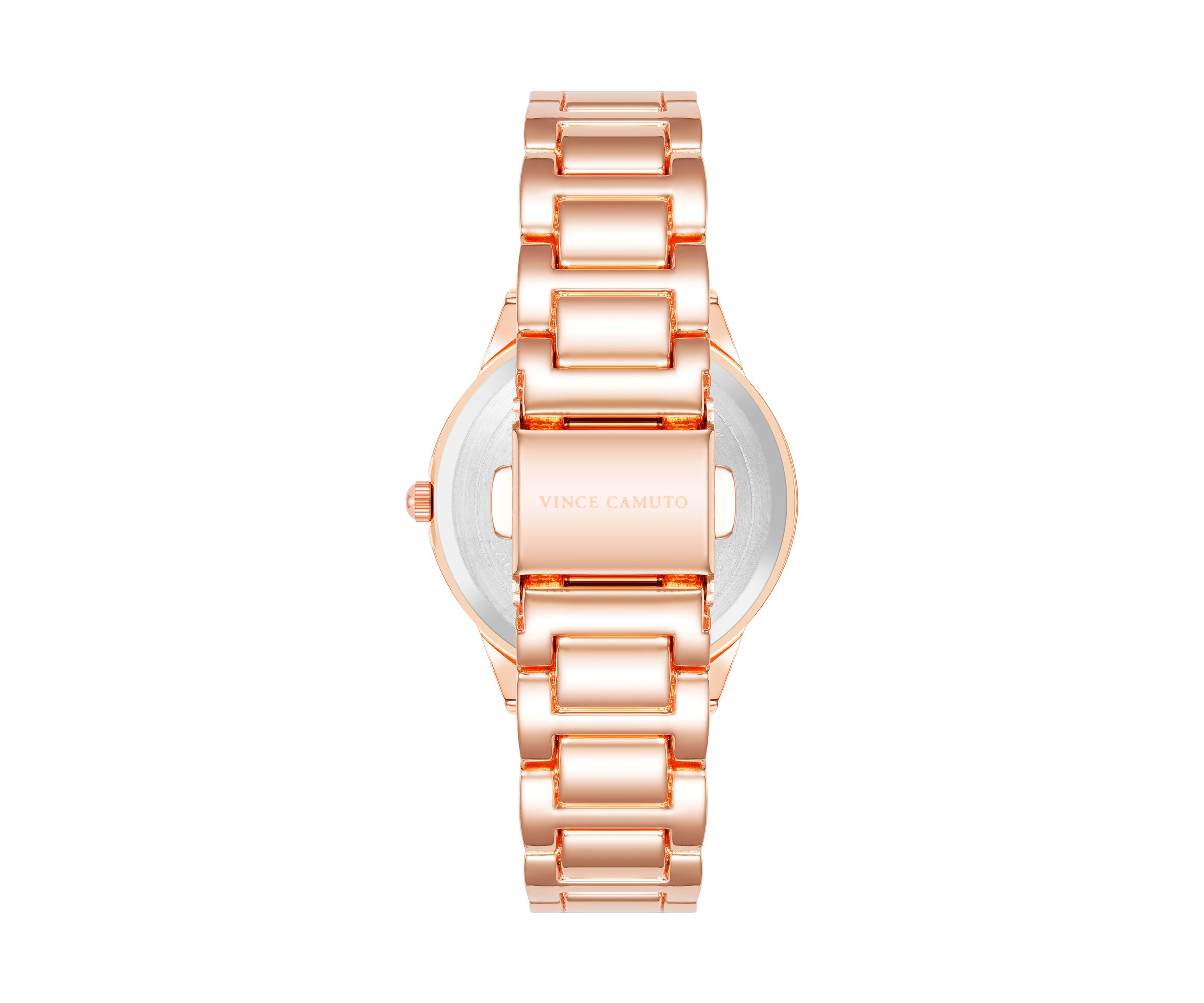 Quartz Burgundy and Rose Gold-Tone Metal Alloy Watch