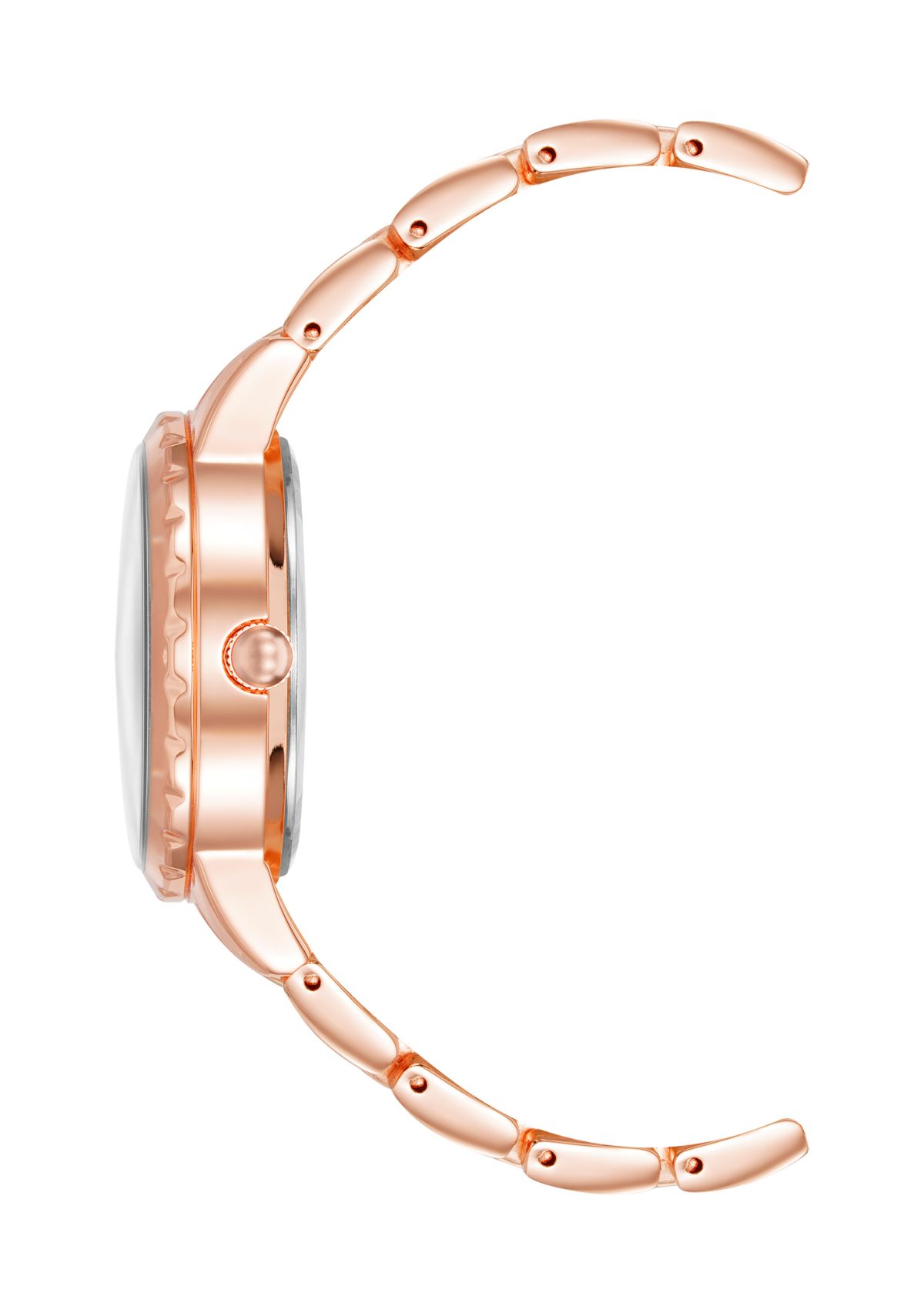 Rose Gold-Tone Metal Alloy Green Dial Watch