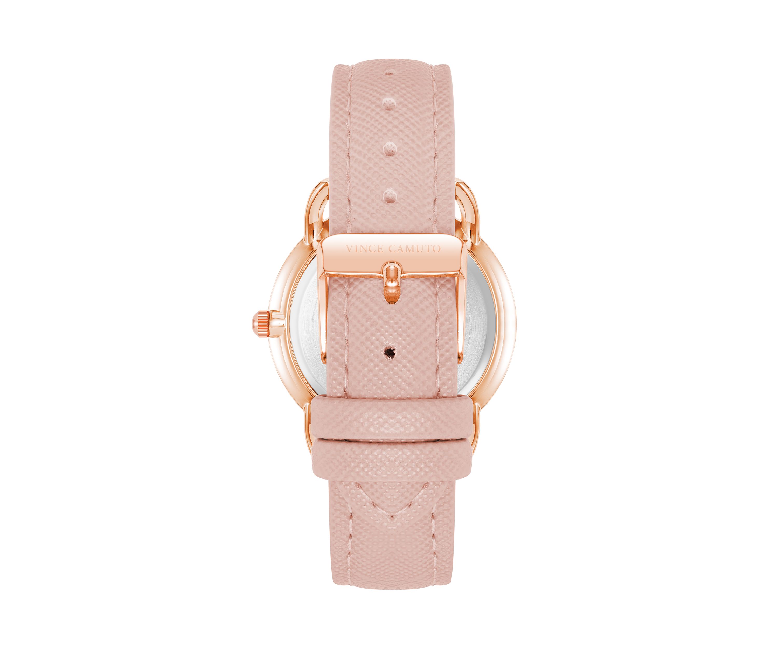 Glitz Dial Faux Leather Band Watch