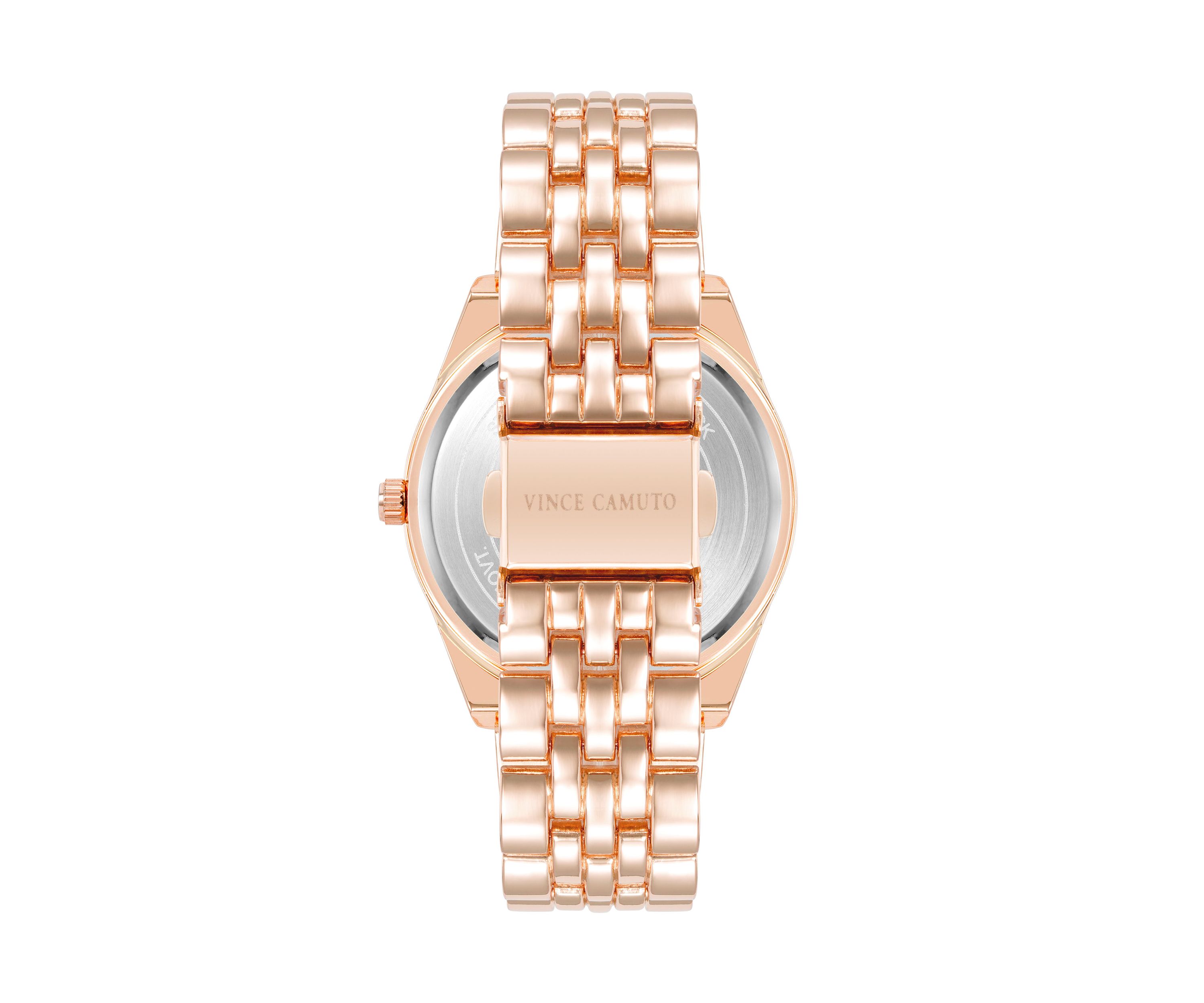Metal Link Crystal Bezel Watch