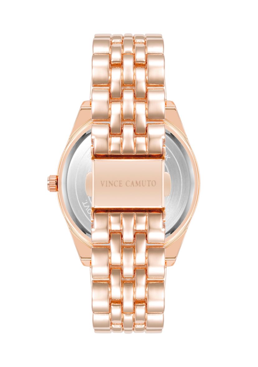 Metal Link Crystal Bezel Watch