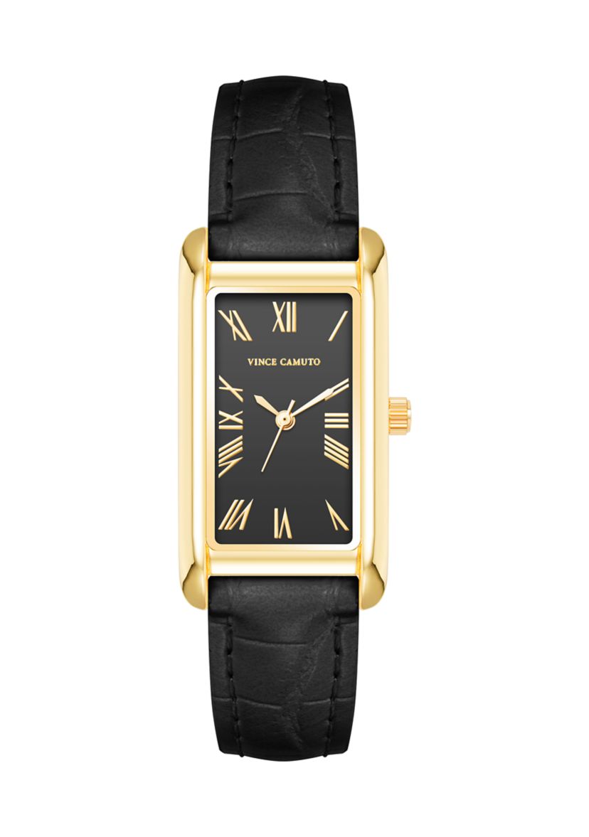 Quartz Crocodile Pattern Leather and Metal Alloy Watch