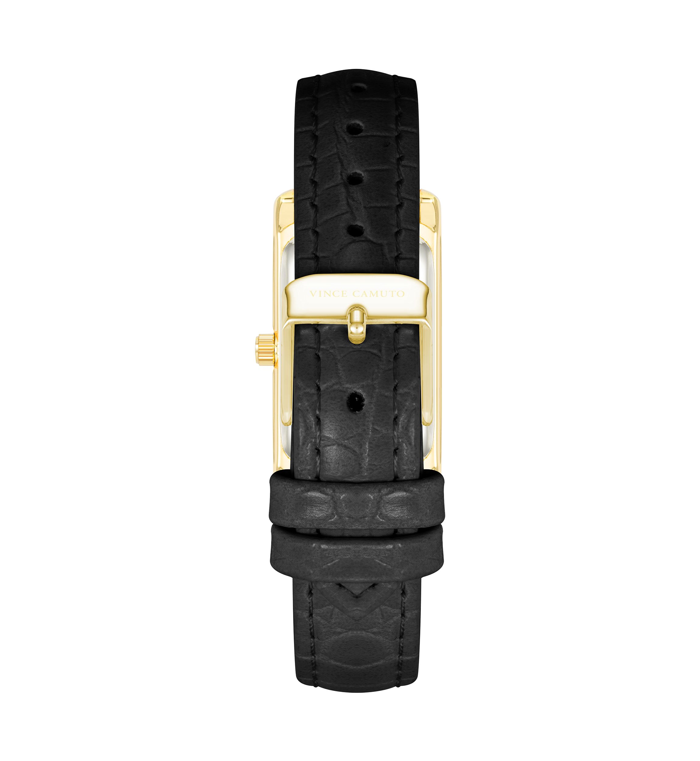 Quartz Crocodile Pattern Leather and Metal Alloy Watch