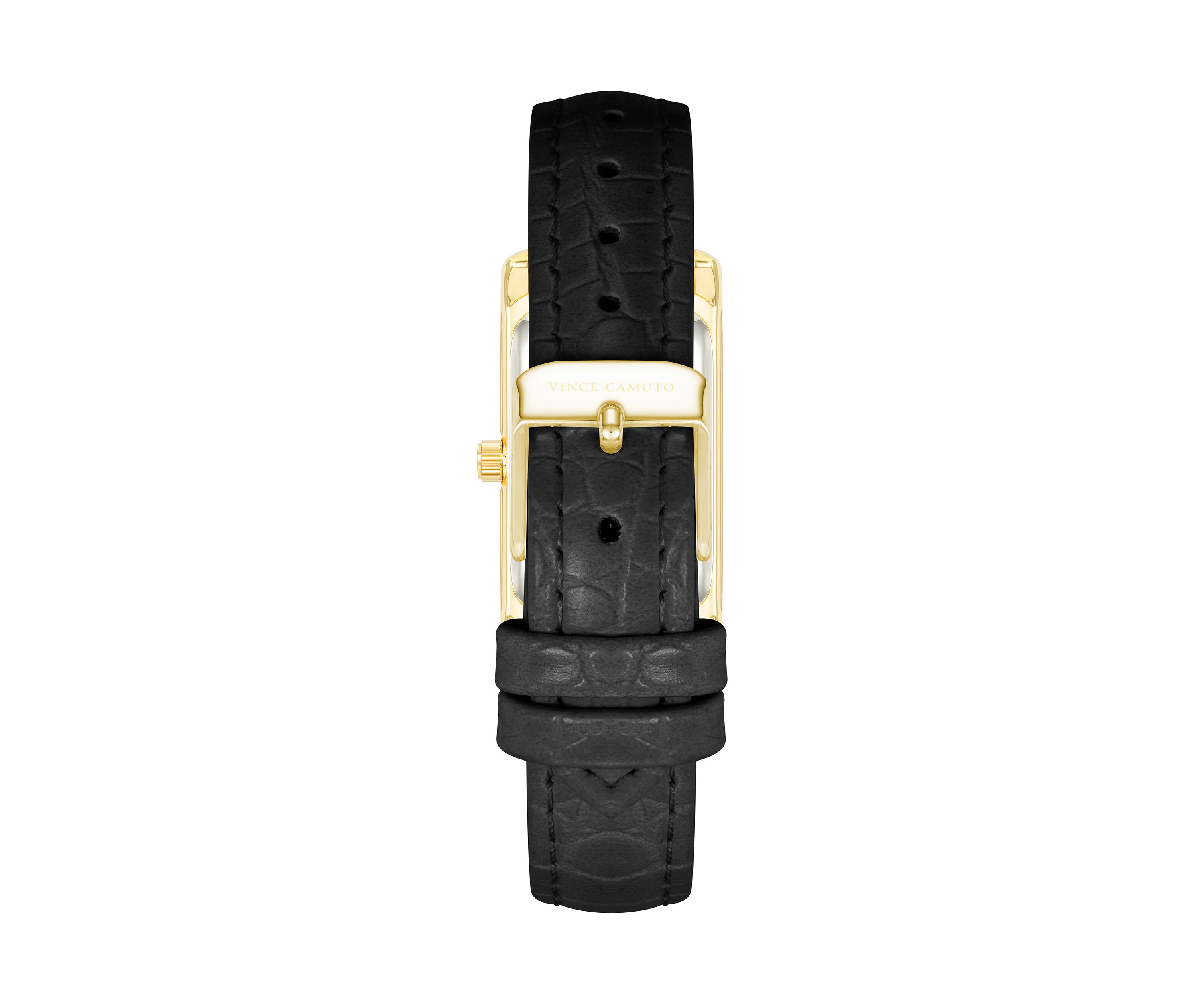 Quartz Crocodile Pattern Leather and Metal Alloy Watch