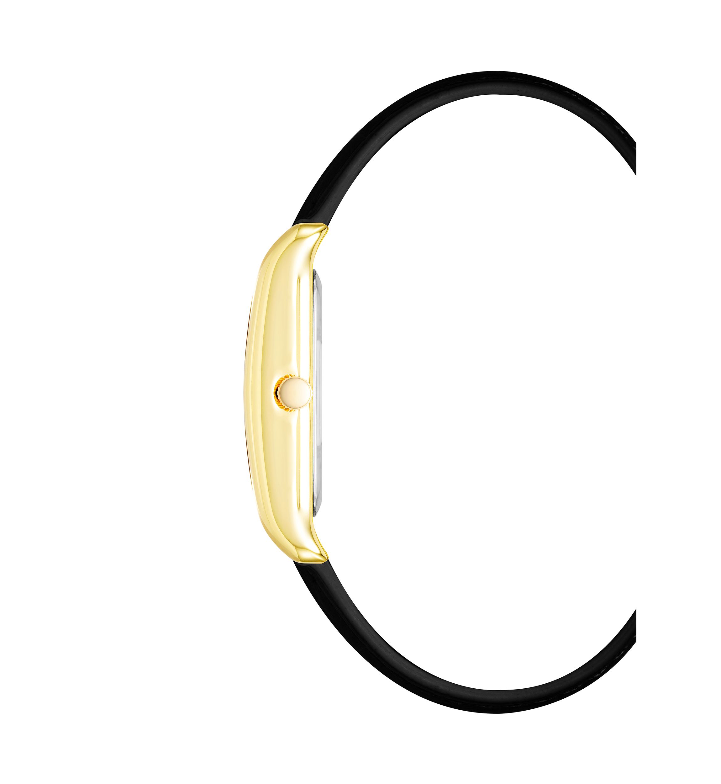 Quartz Crocodile Pattern Leather and Metal Alloy Watch