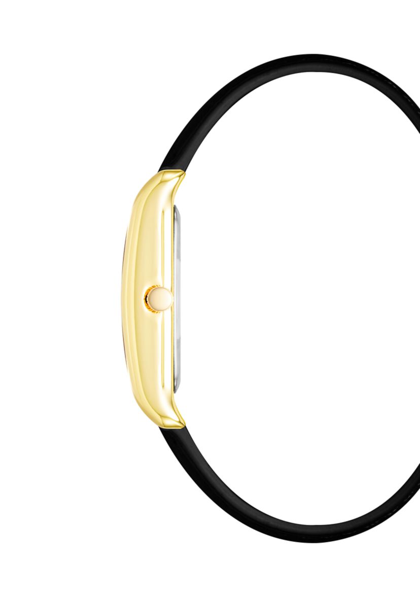 Quartz Crocodile Pattern Leather and Metal Alloy Watch