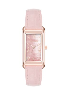 Vince Camuto Women's Quartz Crocodile Pattern Leather and Metal Alloy Watch