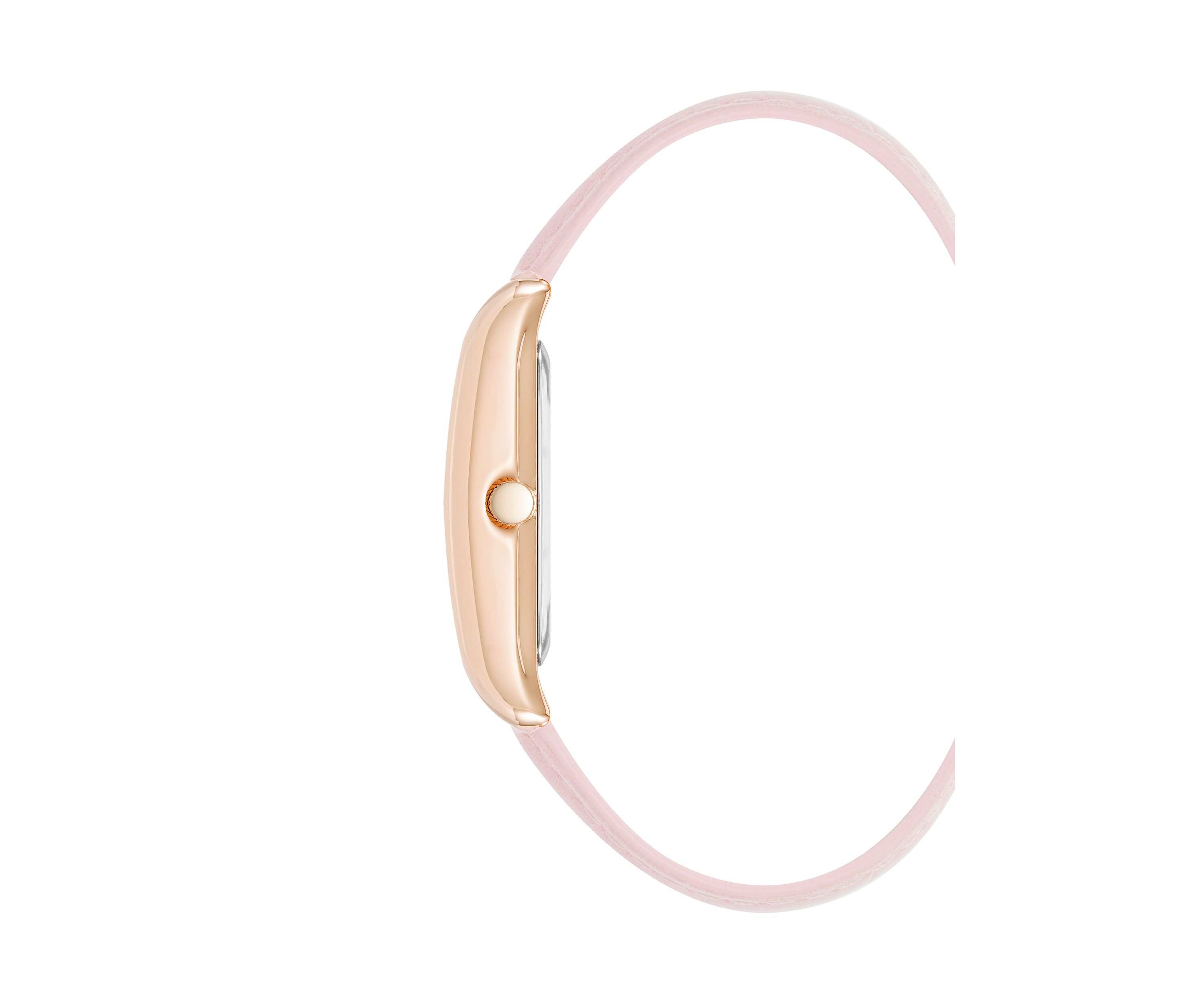 Blush Pink Strap with Rectangle Dial Watch