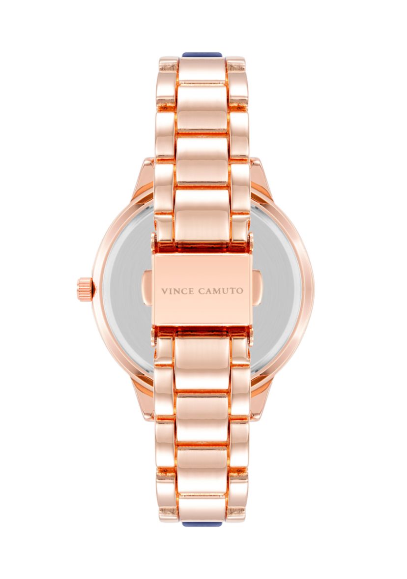Rose Gold with Navy Accents Watch