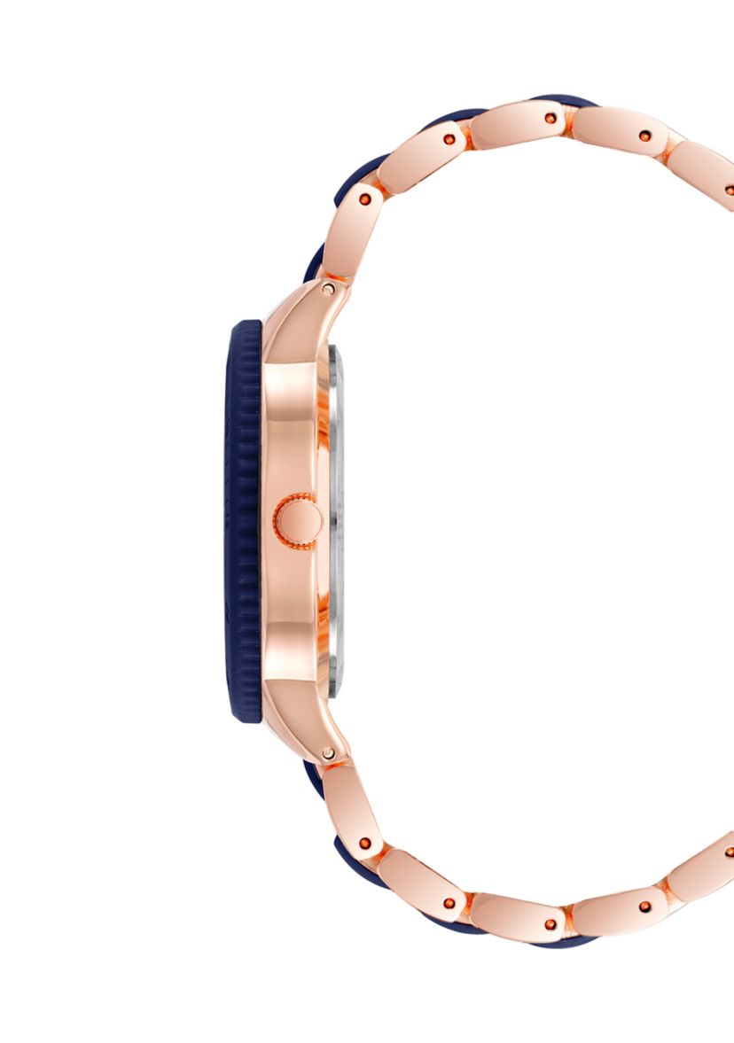 Rose Gold with Navy Accents Watch