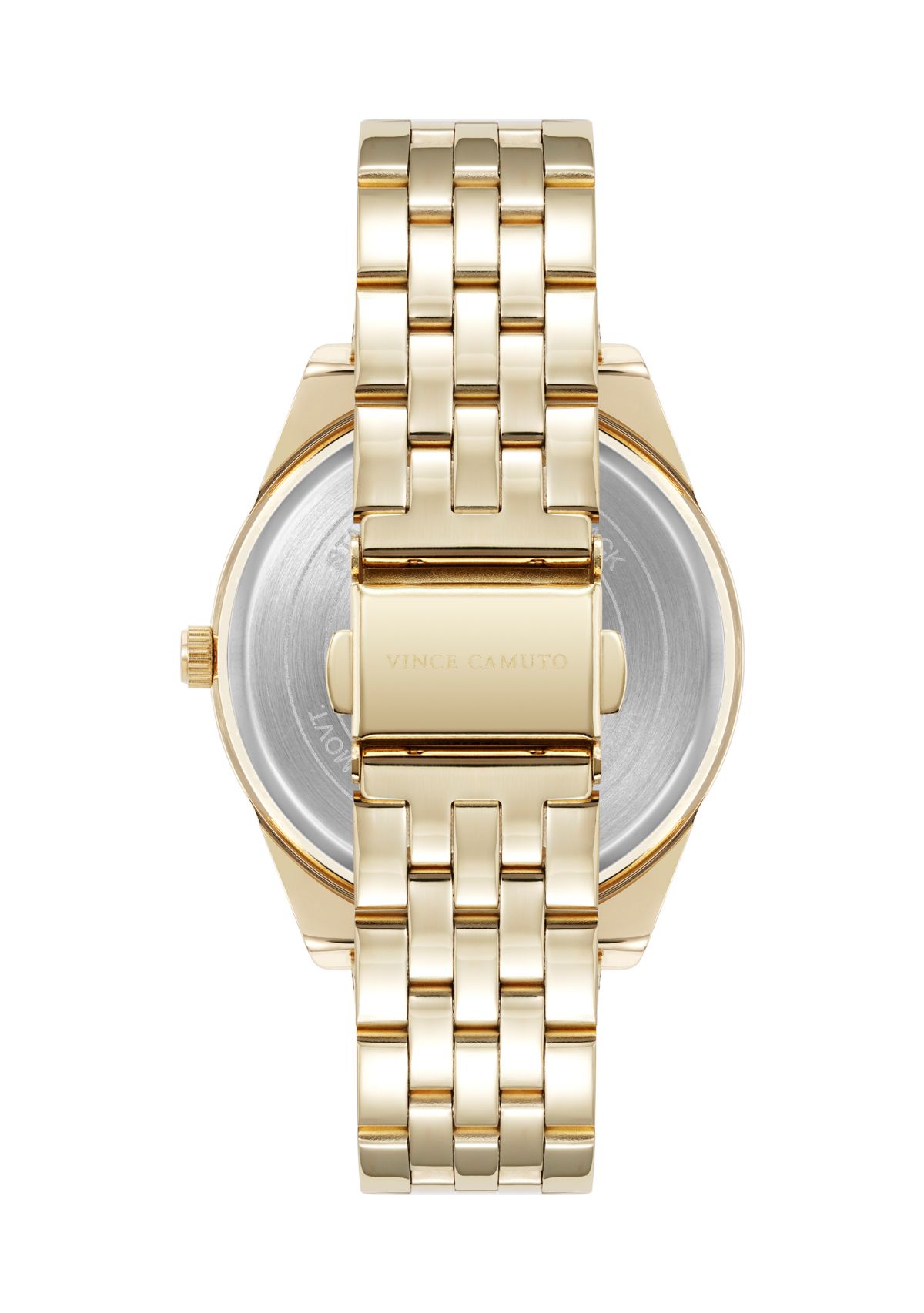 Quartz Gold-Tone Metal Alloy Crystal Accented Dial Watch
