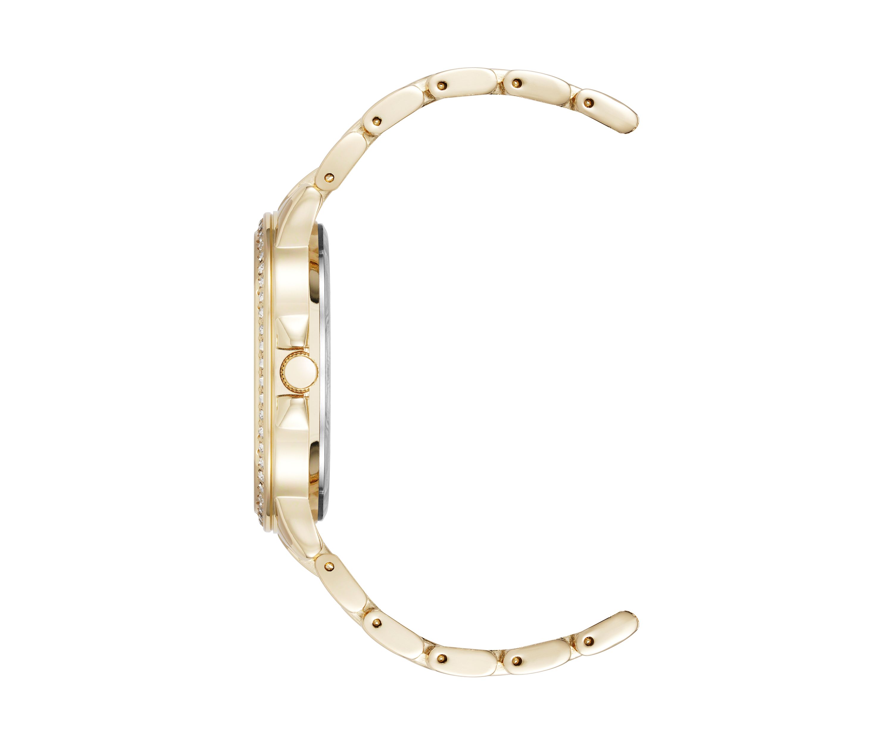Quartz Metal Alloy Crystal Bezel Watch