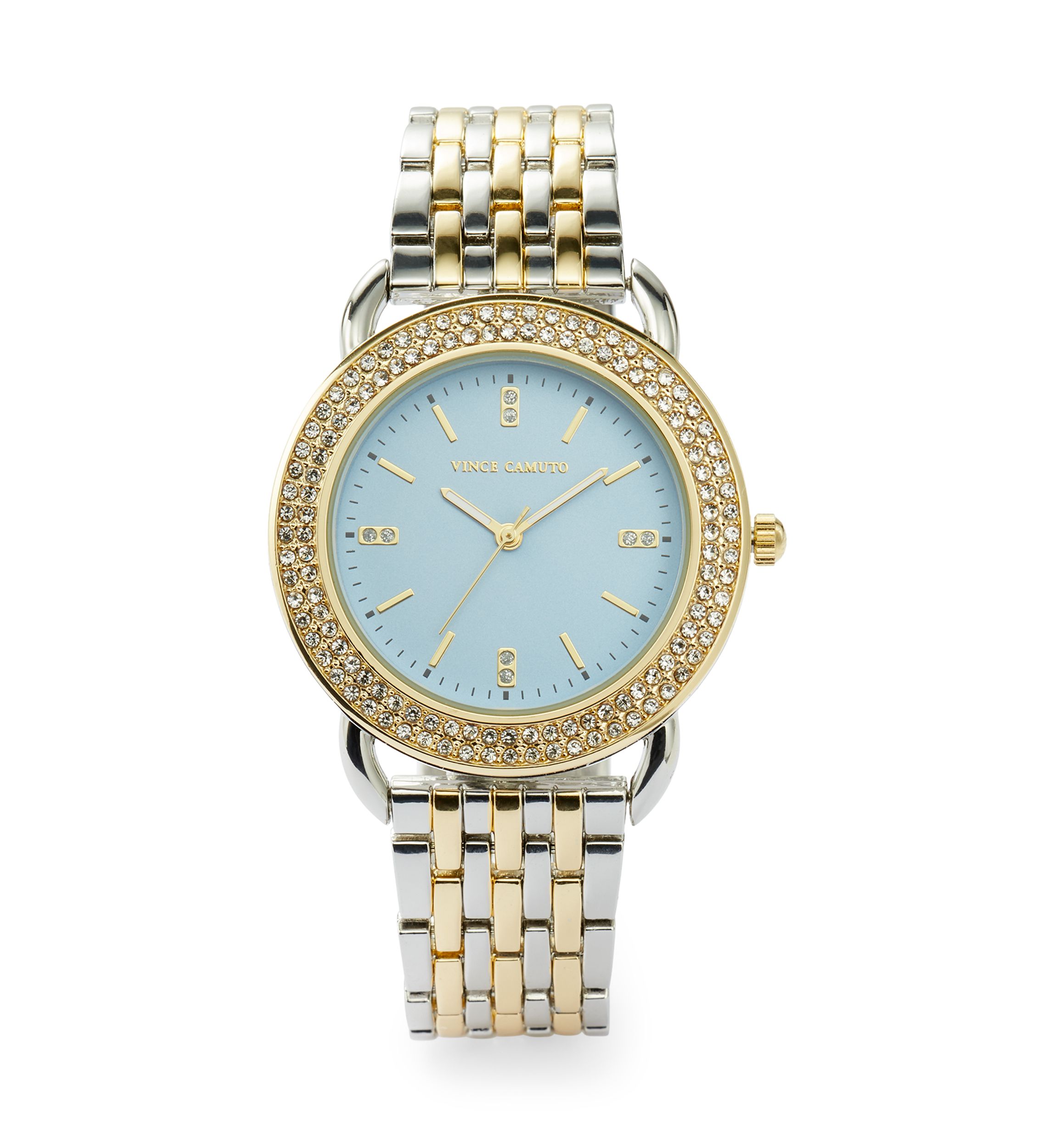 Vince Camuto Ladies Quartz Two-Tone Metal Alloy Bracelet with Blue