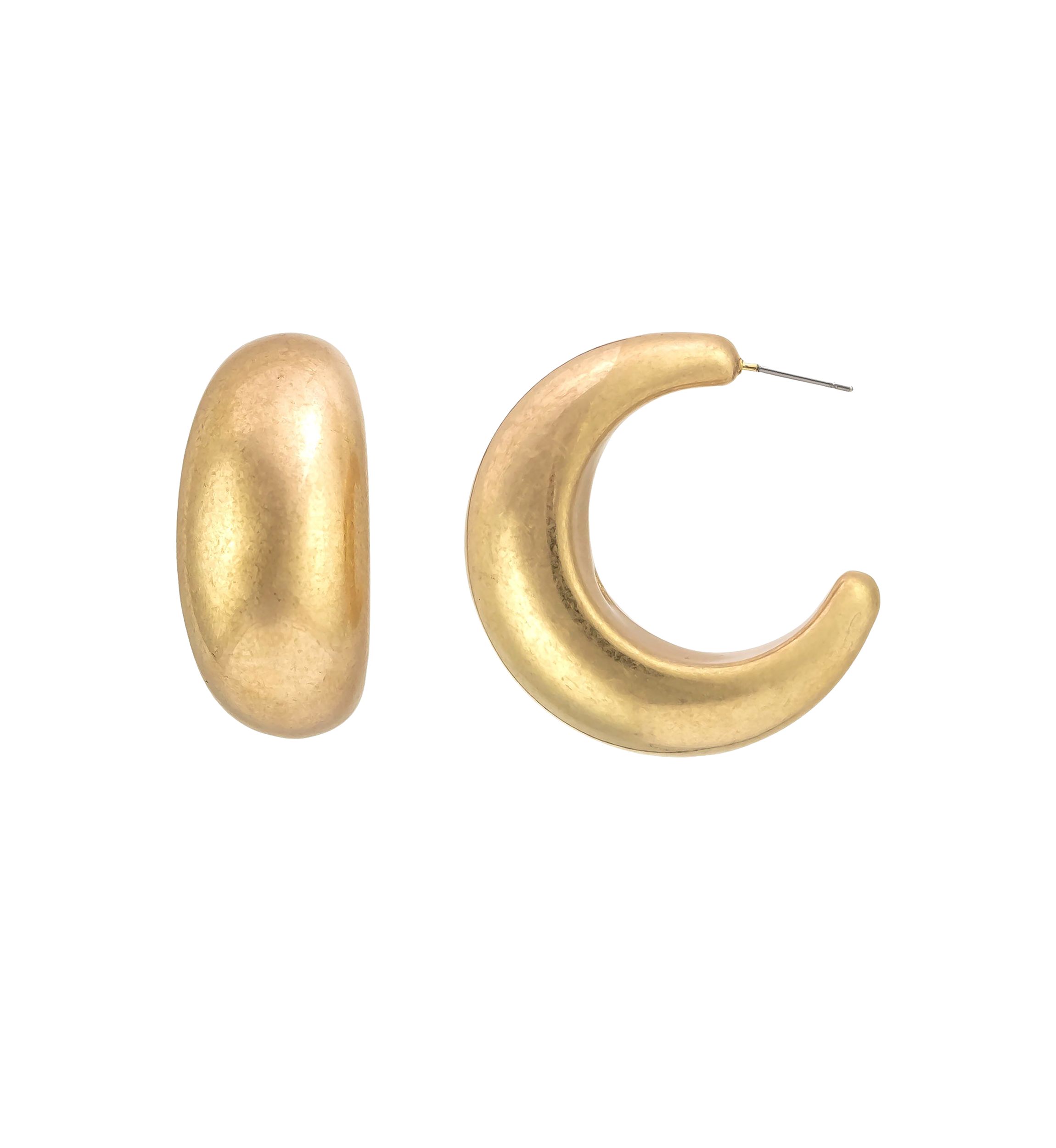 Tapered Wide Hoop Earrings