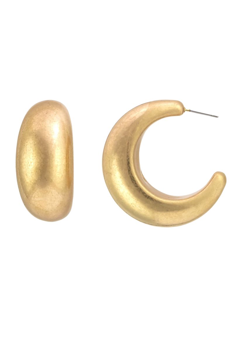 Tapered Wide Hoop Earrings