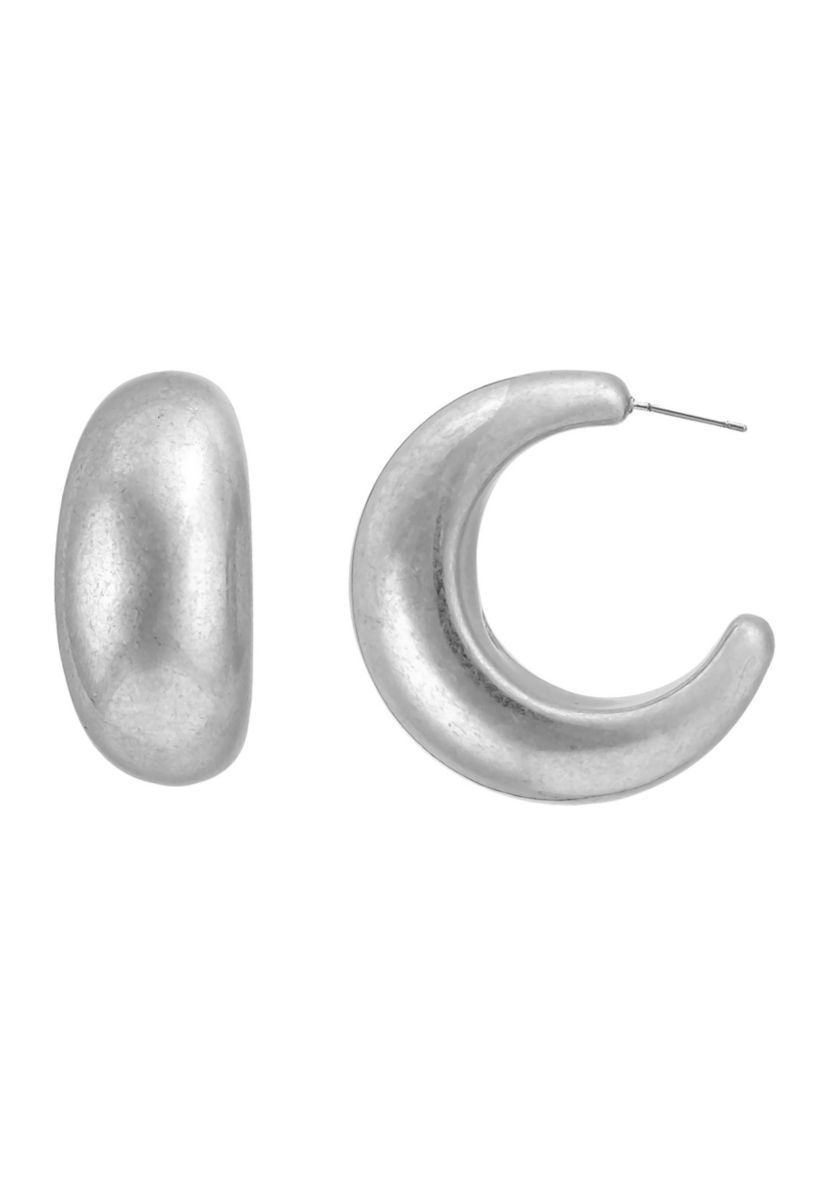 Tapered Wide Hoop Earrings