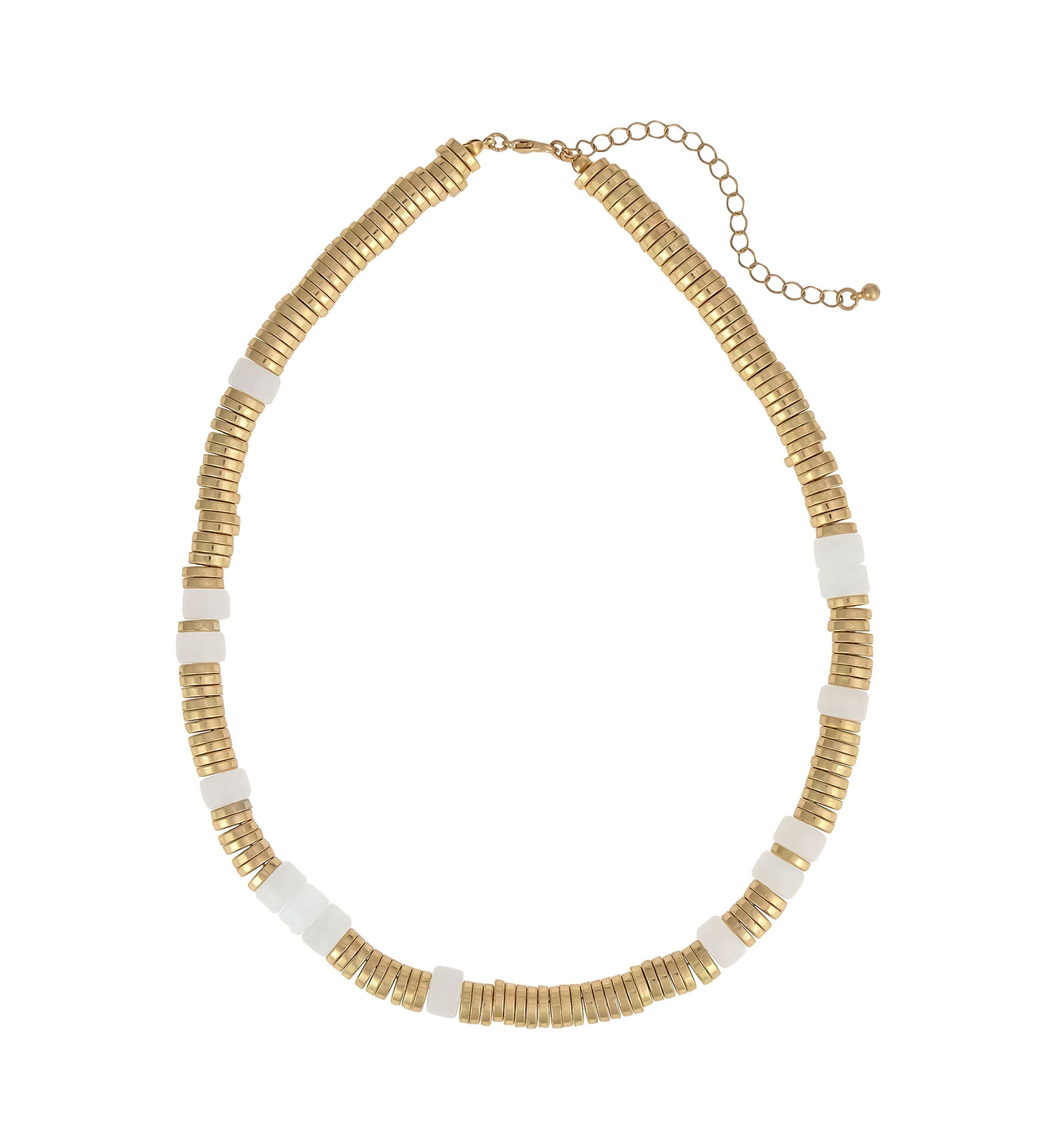 Gold-Tone Short Beaded Necklace