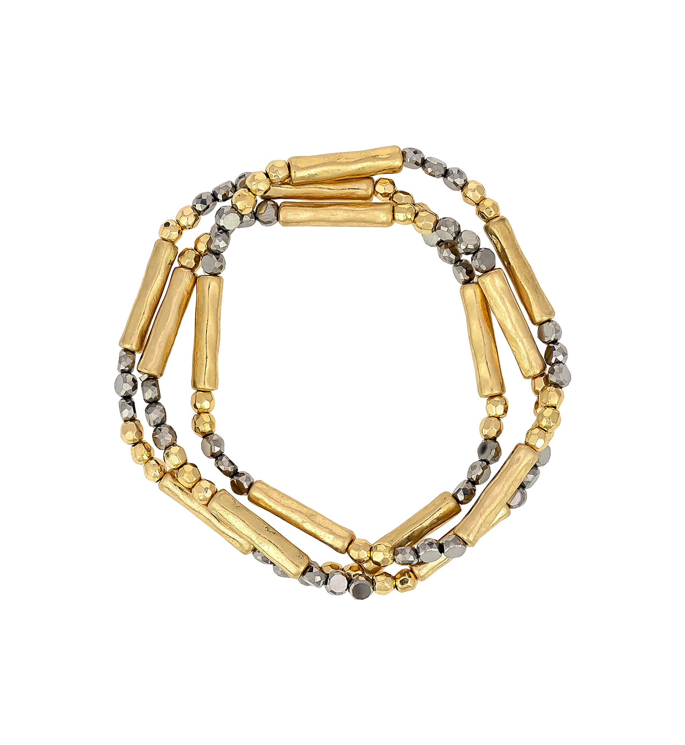 3 Row Beaded Stretch Bracelet Set