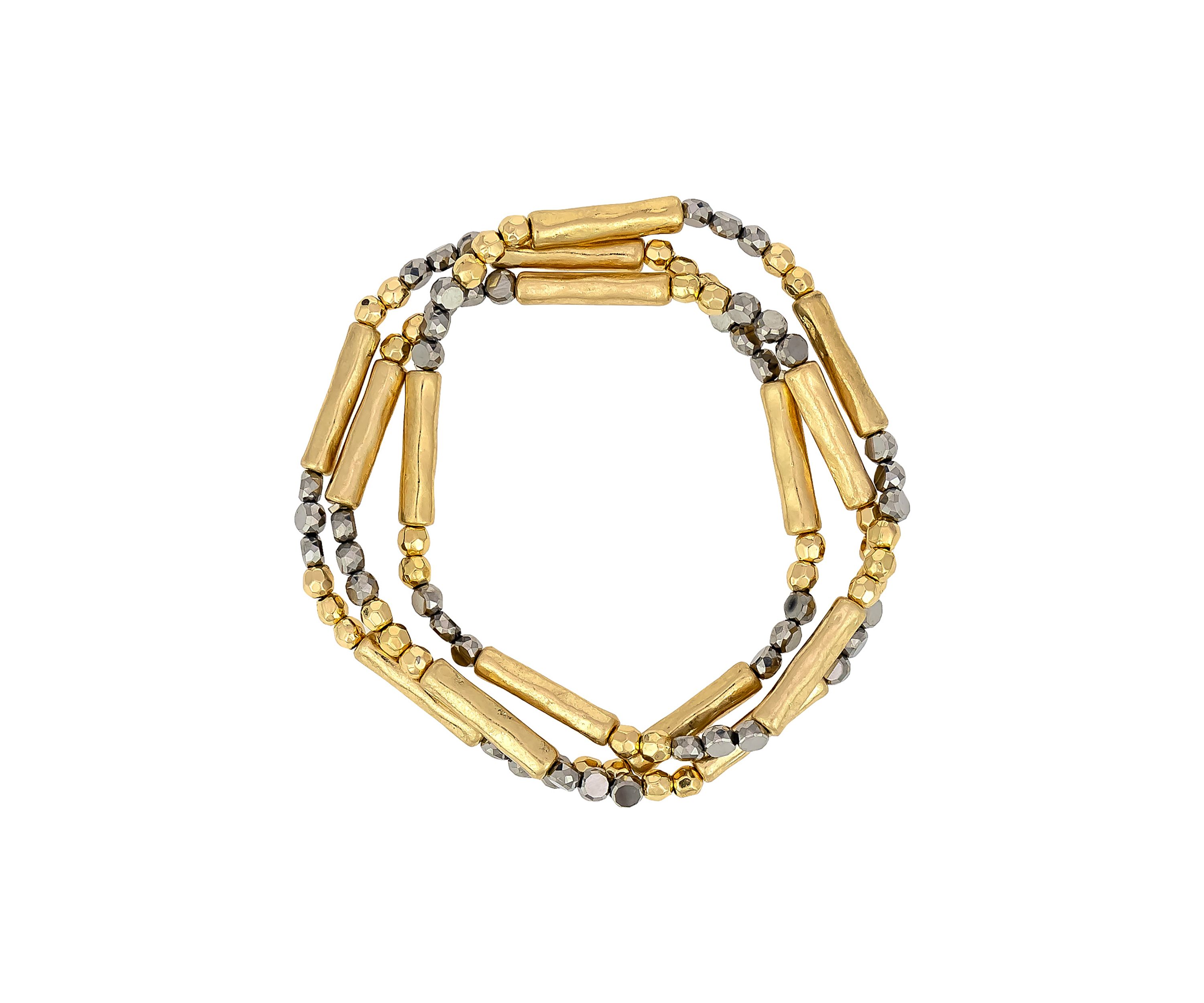 3 Row Beaded Stretch Bracelet Set