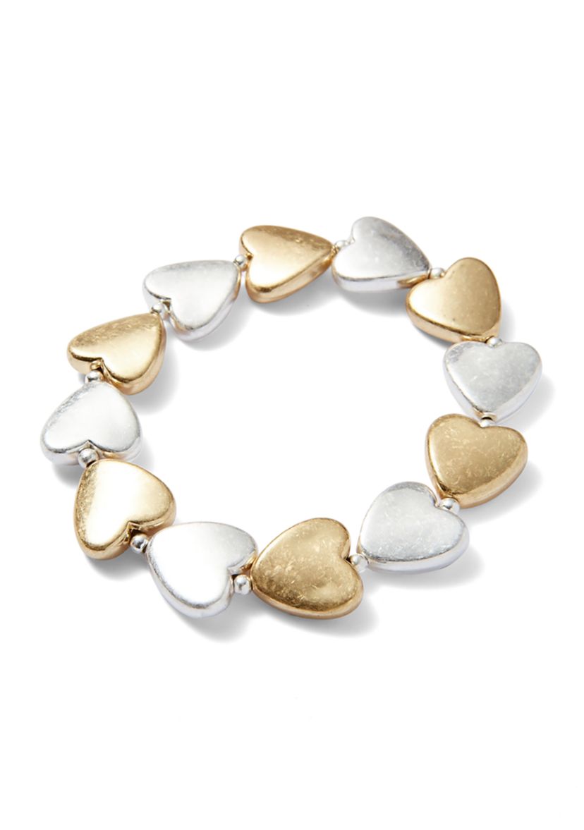 Heart Bead Stretch Bracelet