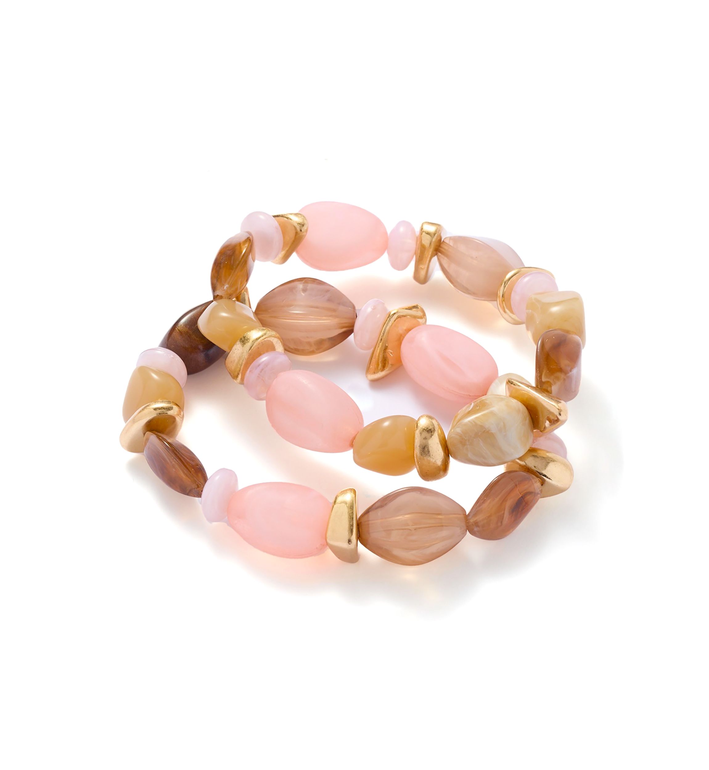  Chunky Bead Stretch Bracelet Set