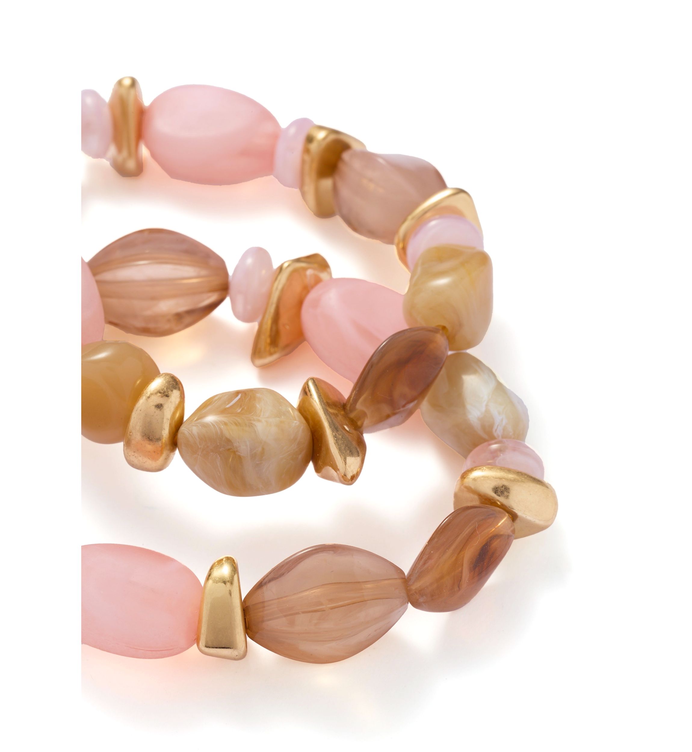  Chunky Bead Stretch Bracelet Set