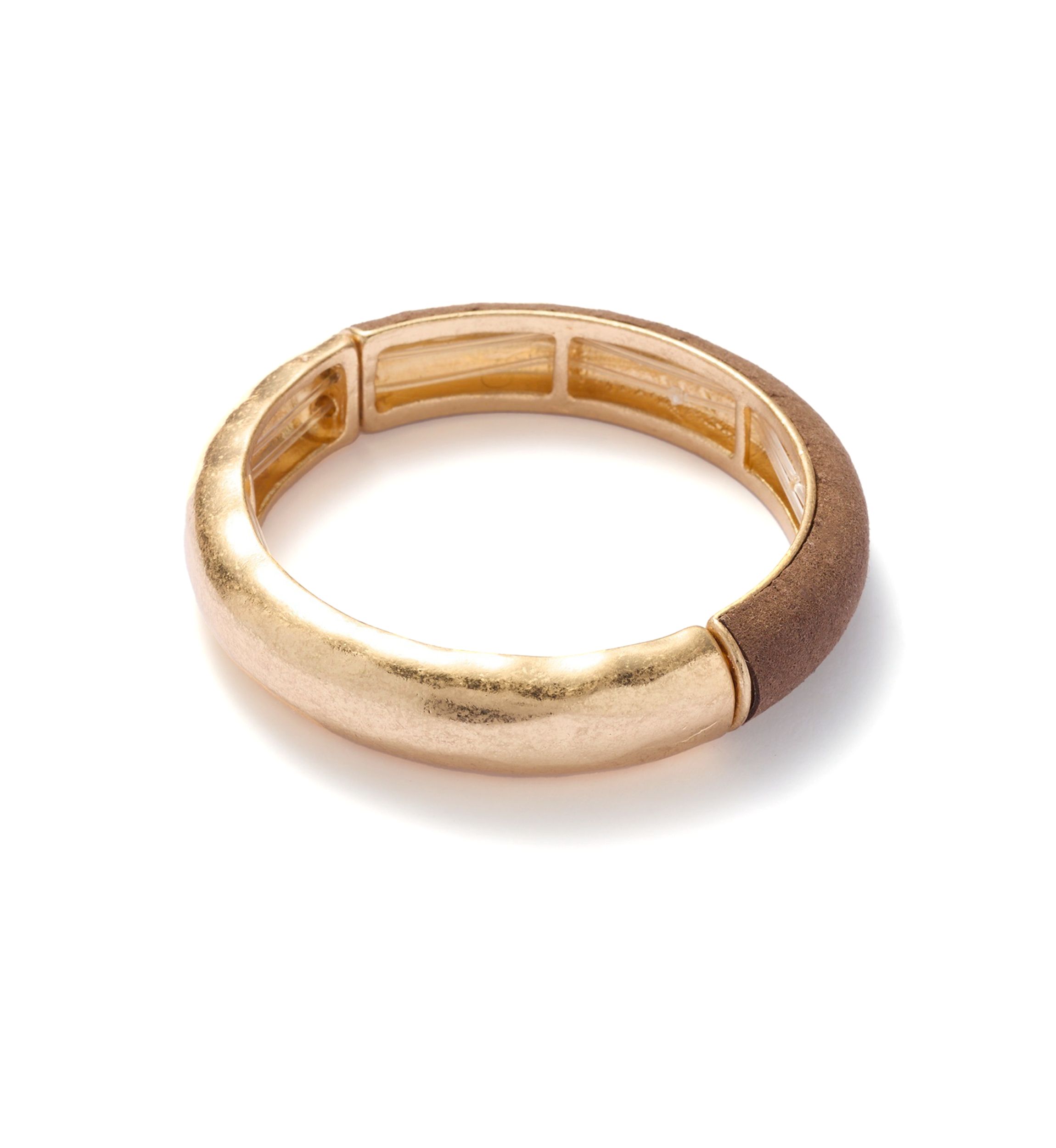 Brown Gold Tone Stretch Bracelet