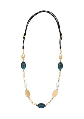 Wonderly Two-Tone Linked Disc Necklace