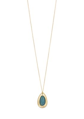 Wonderly Long Orbital Stone Pendant Necklace