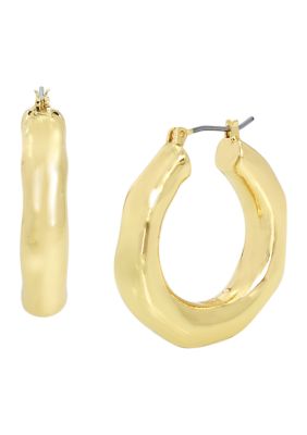 Robert Lee Morris Soho Sculpted Hoop Earrings, Gold