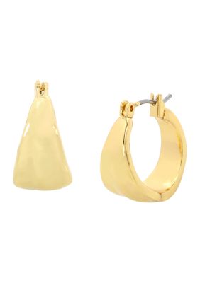 Robert Lee Morris Soho Textured Hoop Earrings