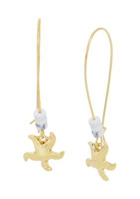 Robert Lee Morris Soho Starfish Howlite Dangle Earrings