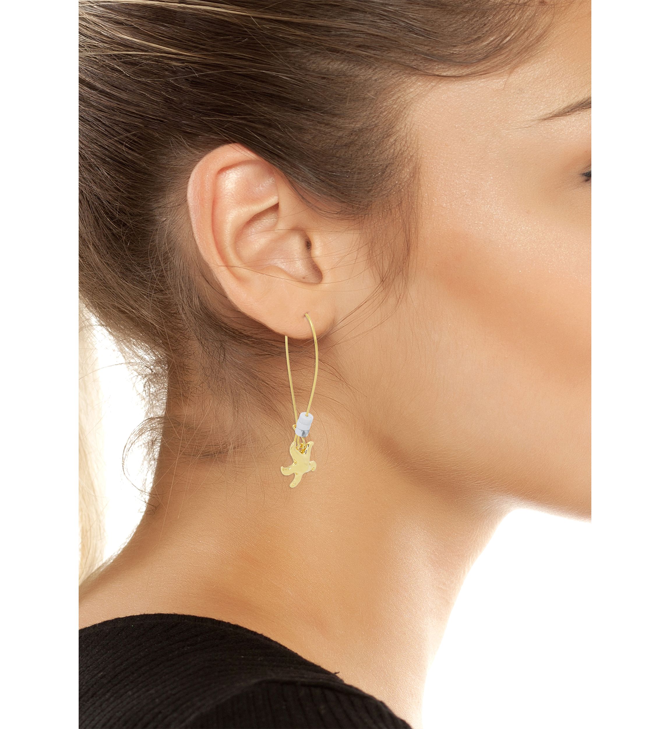 Starfish Howlite Dangle Earrings