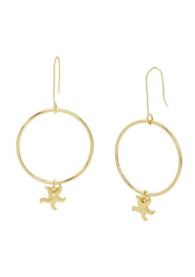 Robert Lee Morris Soho Starfish Charm Hoop Earrings, Gold