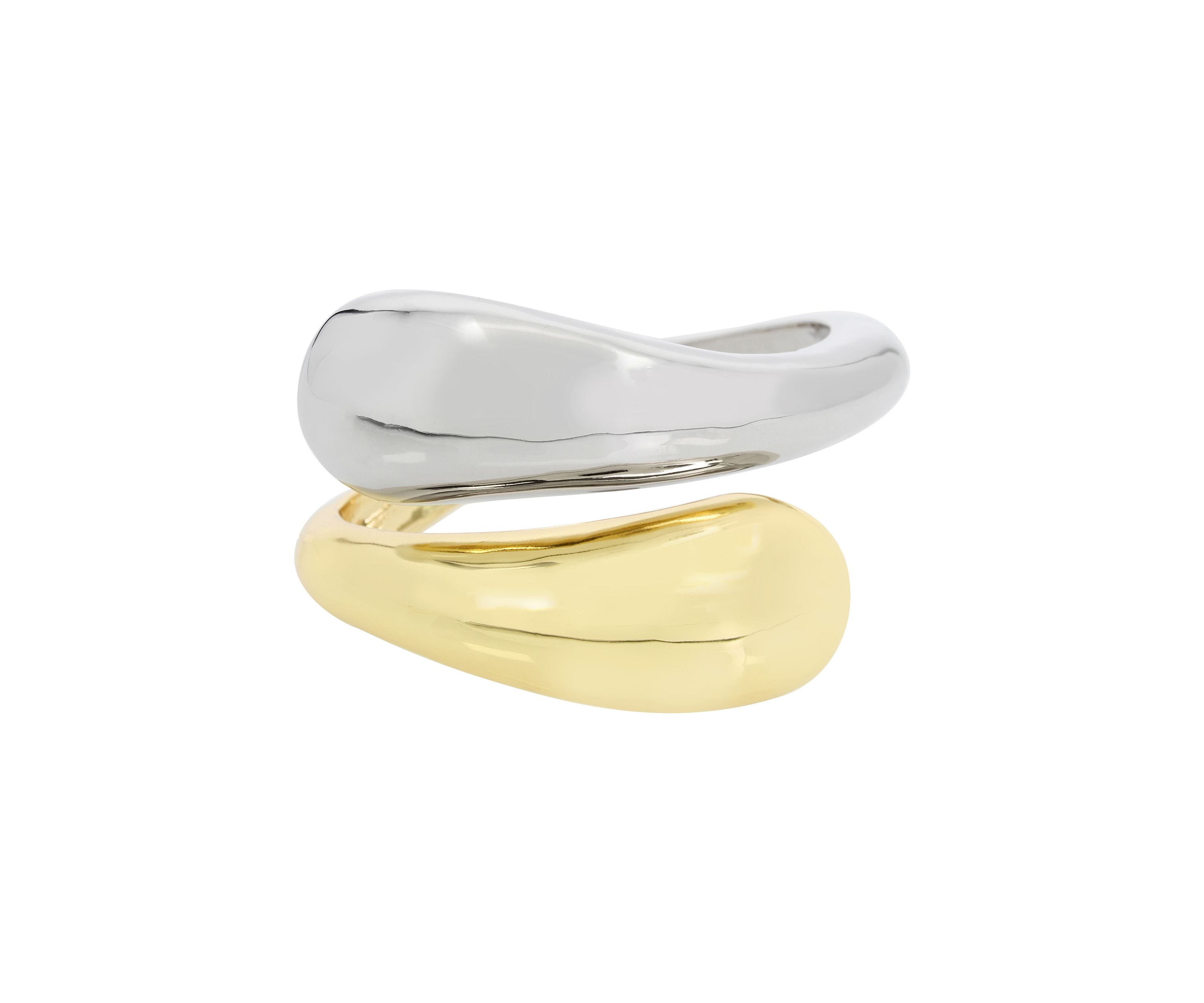 Sculpted Bypass Bangle Bracelet