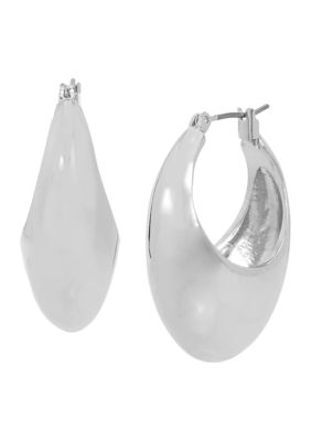 Robert Lee Morris Soho Dome Hoop Earrings, Silver