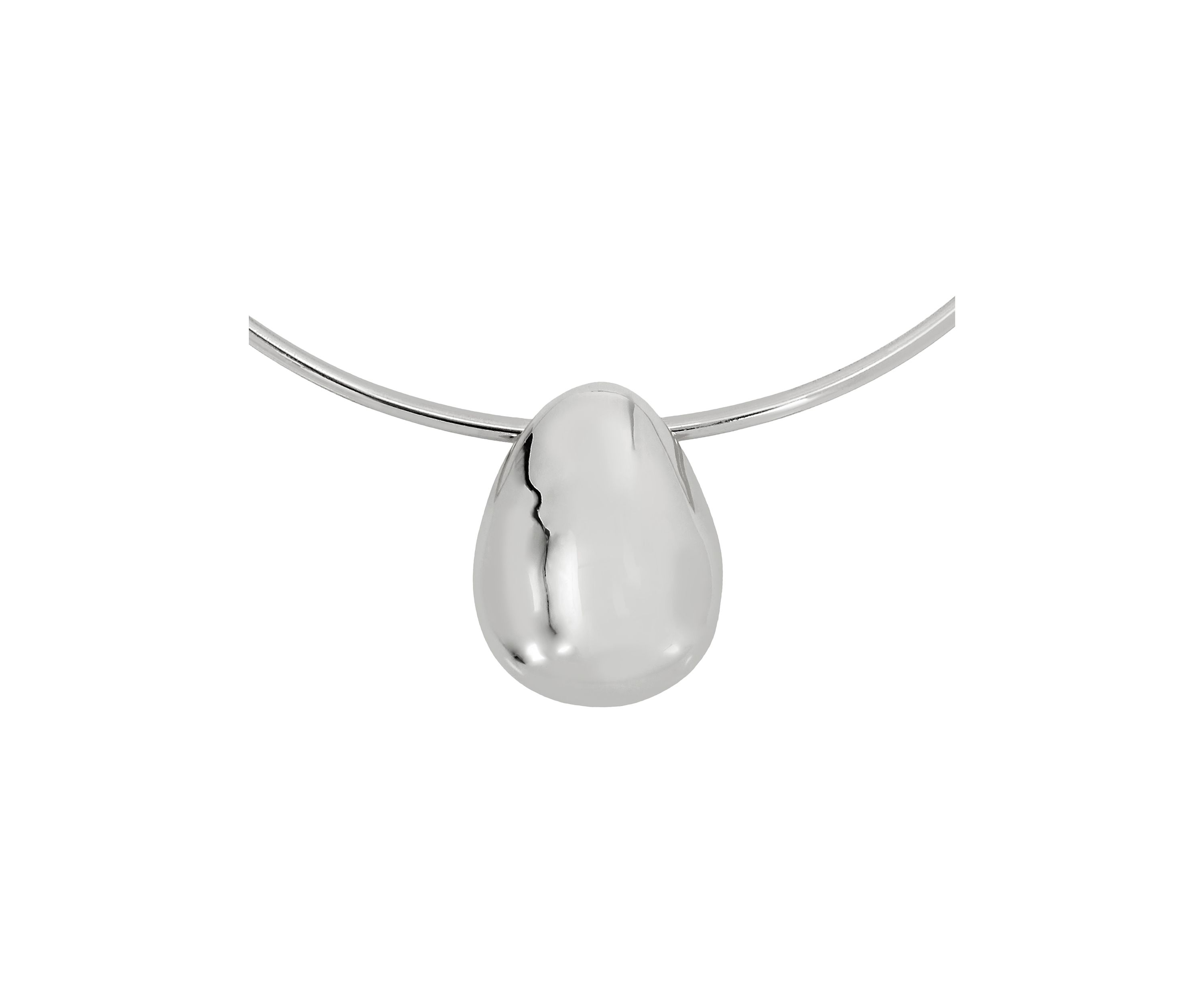 Dome Pendant Wire Necklace